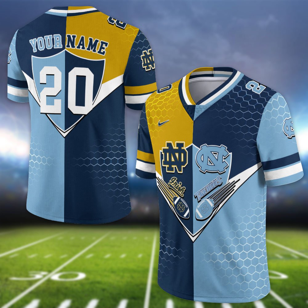 Alternative view of Notre Dame Fighting Irish Vneck Football Jersey 2024 Version Custom Your Team Number And Name, Sport Shirts, Sport Gifts ETHY-62997