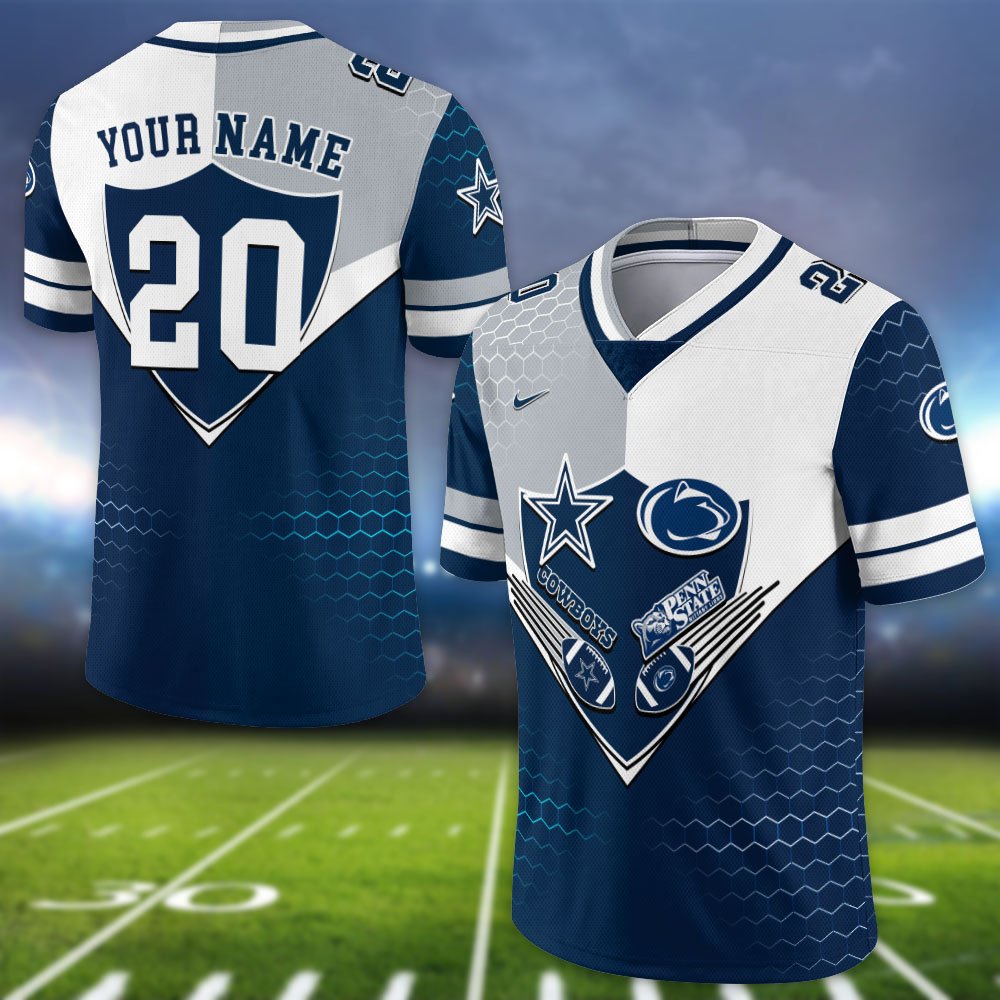 Alternative view of Penn State Nittany Lions Vneck Football Jersey 2024 Version Custom Your Team Number And Name, Sport Shirts, Sport Gifts ETHY-62997