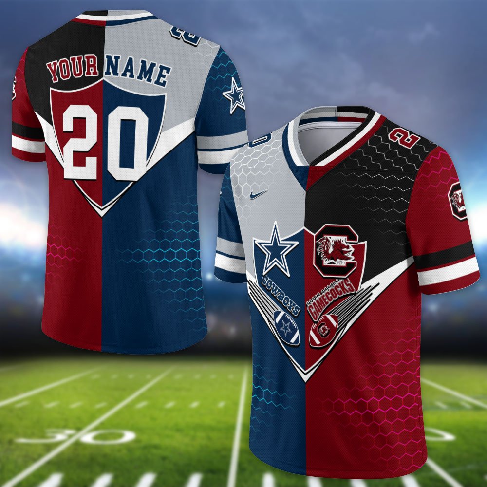 Alternative view of South Carolina Gamecocks Vneck Football Jersey 2024 Version Custom Your Team Number And Name, Sport Shirts, Sport Gifts ETHY-62997