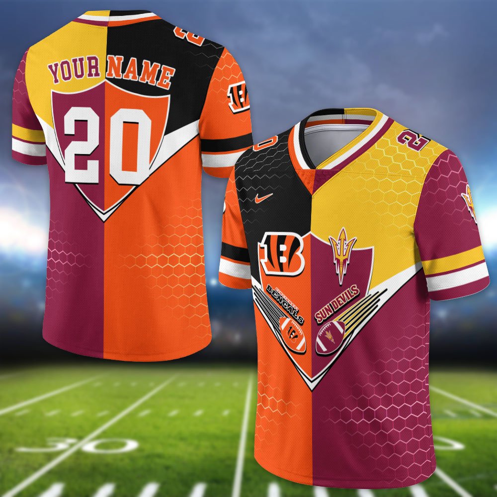 Alternative view of Arizona State Sun Devils Vneck Football Jersey 2024 Version Custom Your Team Number And Name, Sport Shirts, Sport Gifts ETHY-62997