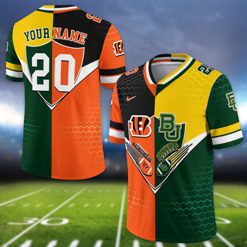 Alternative view of Baylor Bears Vneck Football Jersey 2024 Version Custom Your Team Number And Name, Sport Shirts, Sport Gifts ETHY-62997
