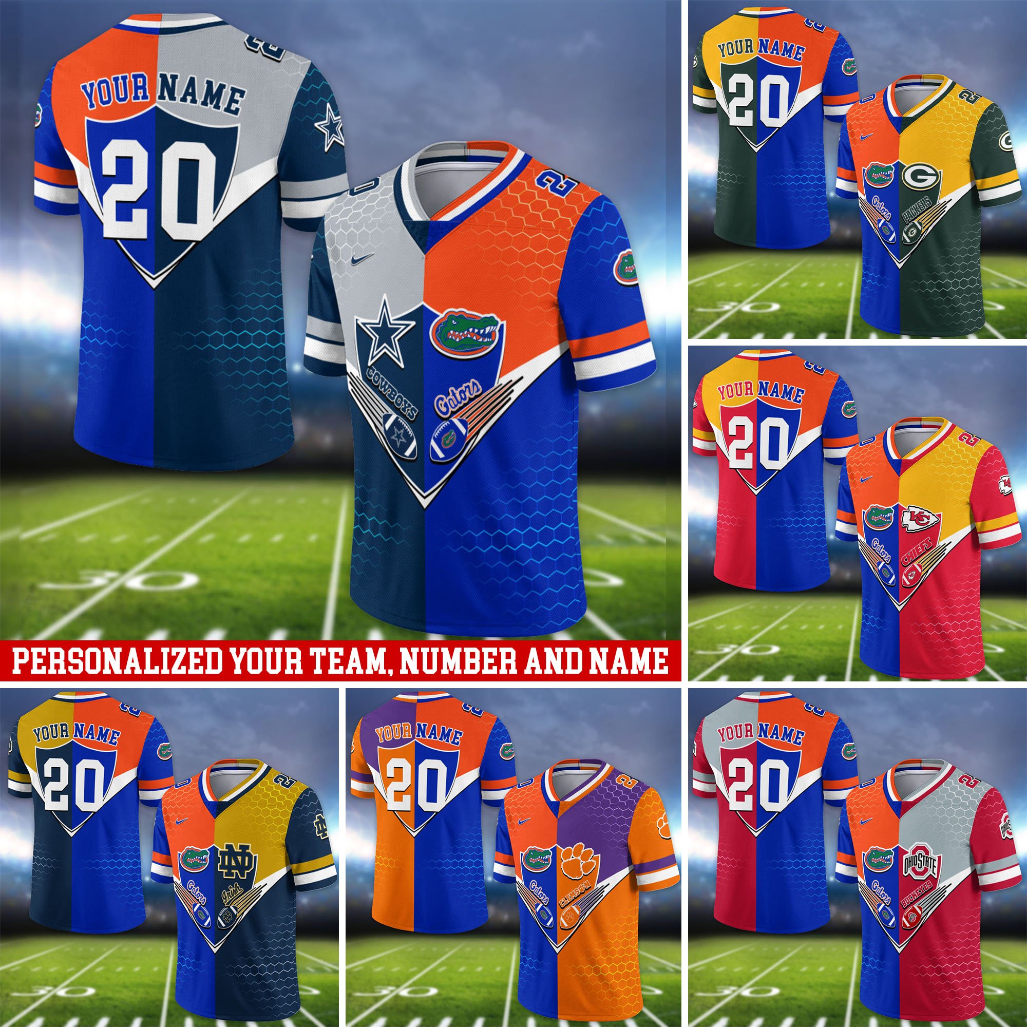 Florida Gators Vneck Football Jersey 2024 Version Custom Your Team Number And Name, Sport Shirts, Sport Gifts ETHY-62997