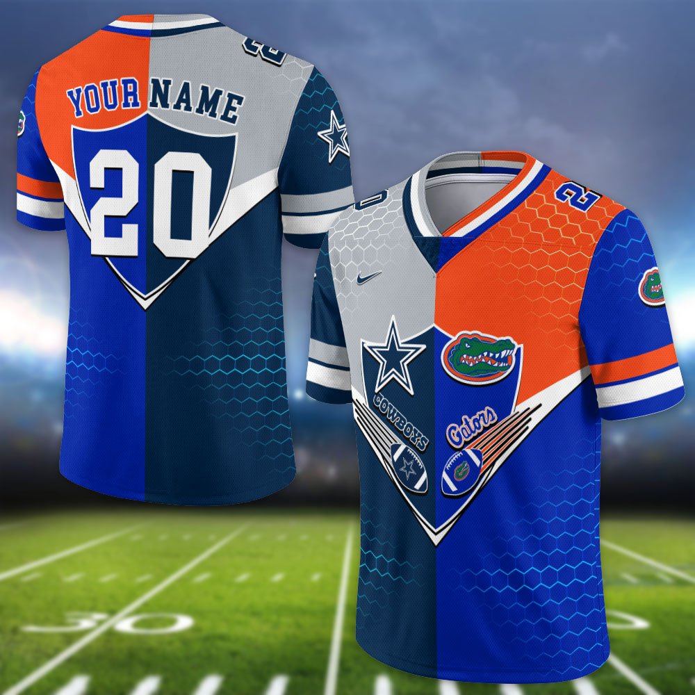 Alternative view of Florida Gators Vneck Football Jersey 2024 Version Custom Your Team Number And Name, Sport Shirts, Sport Gifts ETHY-62997