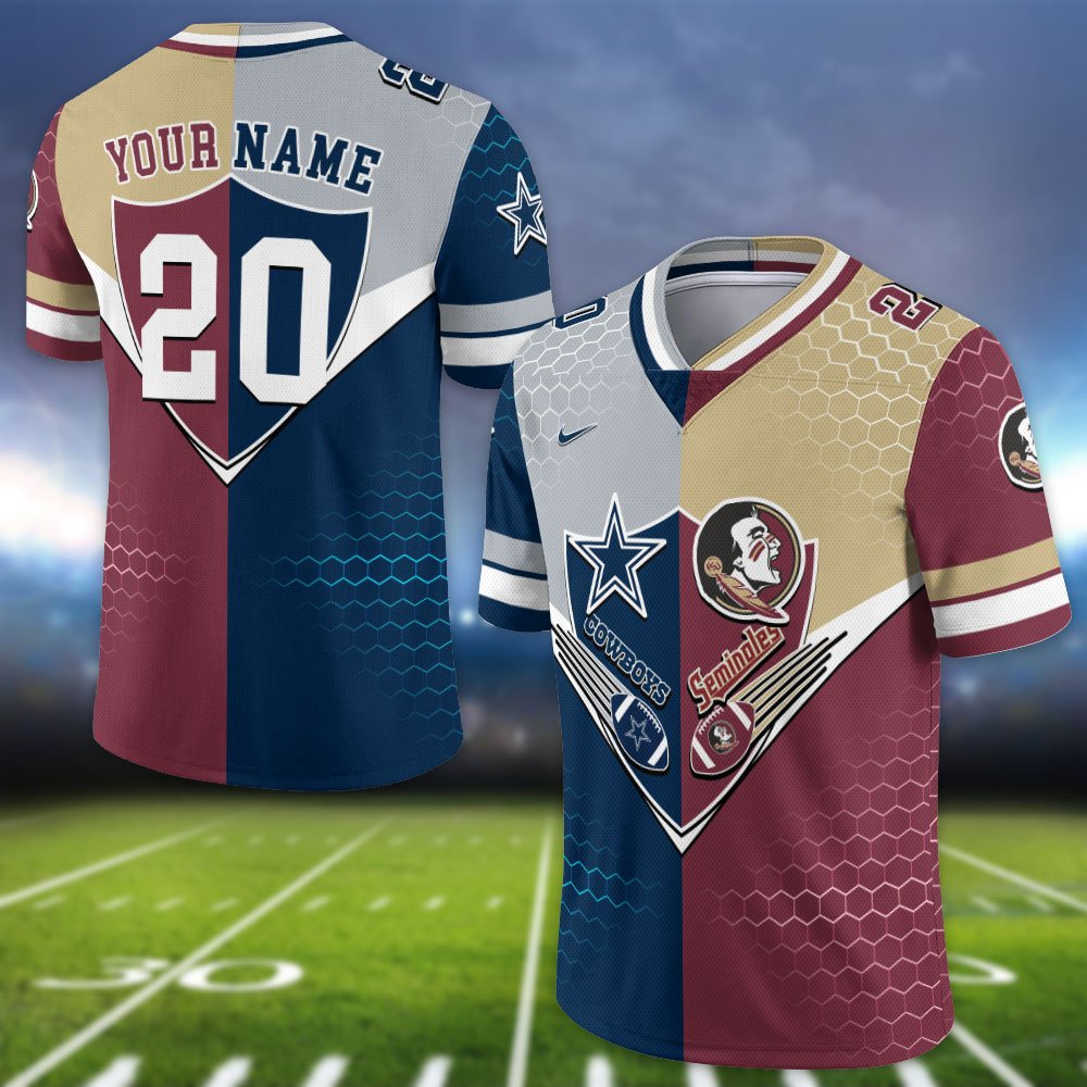 Alternative view of Florida State Seminoles Vneck Football Jersey 2024 Version Custom Your Team Number And Name, Sport Shirts, Sport Gifts ETHY-62997