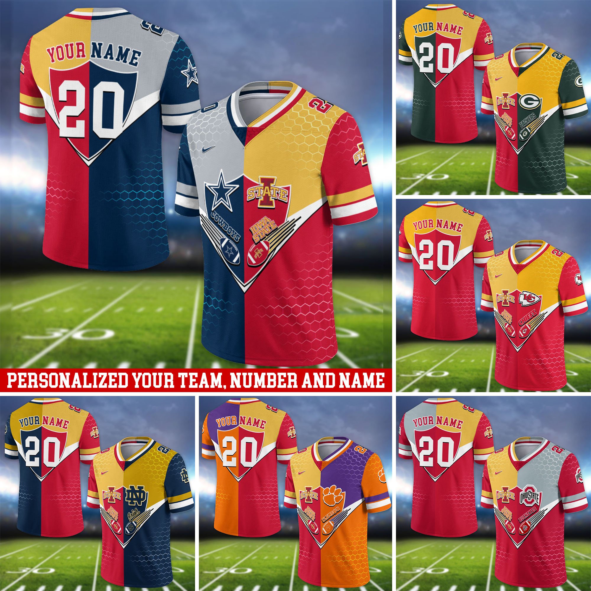 Iowa State Cyclones Vneck Football Jersey 2024 Version Custom Your Team Number And Name, Sport Shirts, Sport Gifts ETHY-62997