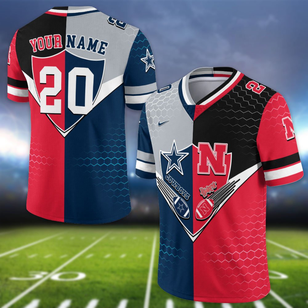Alternative view of Nebraska Cornhuskers Vneck Football Jersey 2024 Version Custom Your Team Number And Name, Sport Shirts, Sport Gifts ETHY-62997