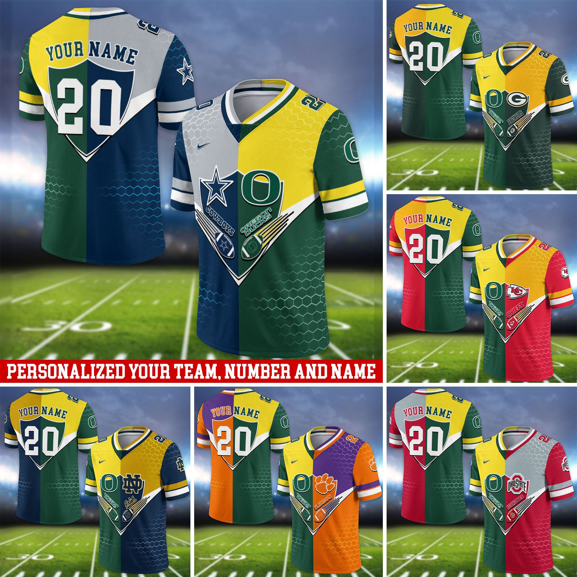 Oregon Ducks Vneck Football Jersey 2024 Version Custom Your Team Number And Name, Sport Shirts, Sport Gifts ETHY-62997