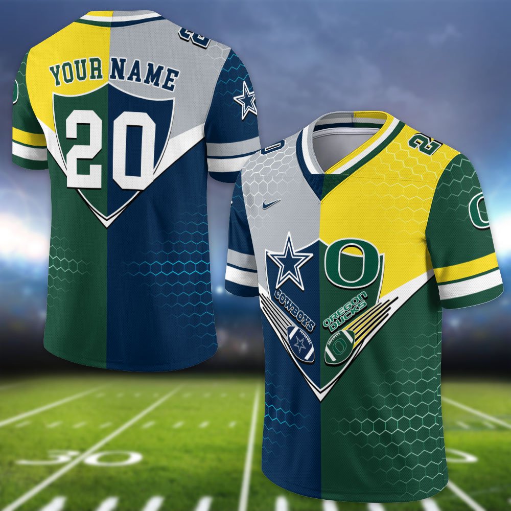 Alternative view of Oregon Ducks Vneck Football Jersey 2024 Version Custom Your Team Number And Name, Sport Shirts, Sport Gifts ETHY-62997