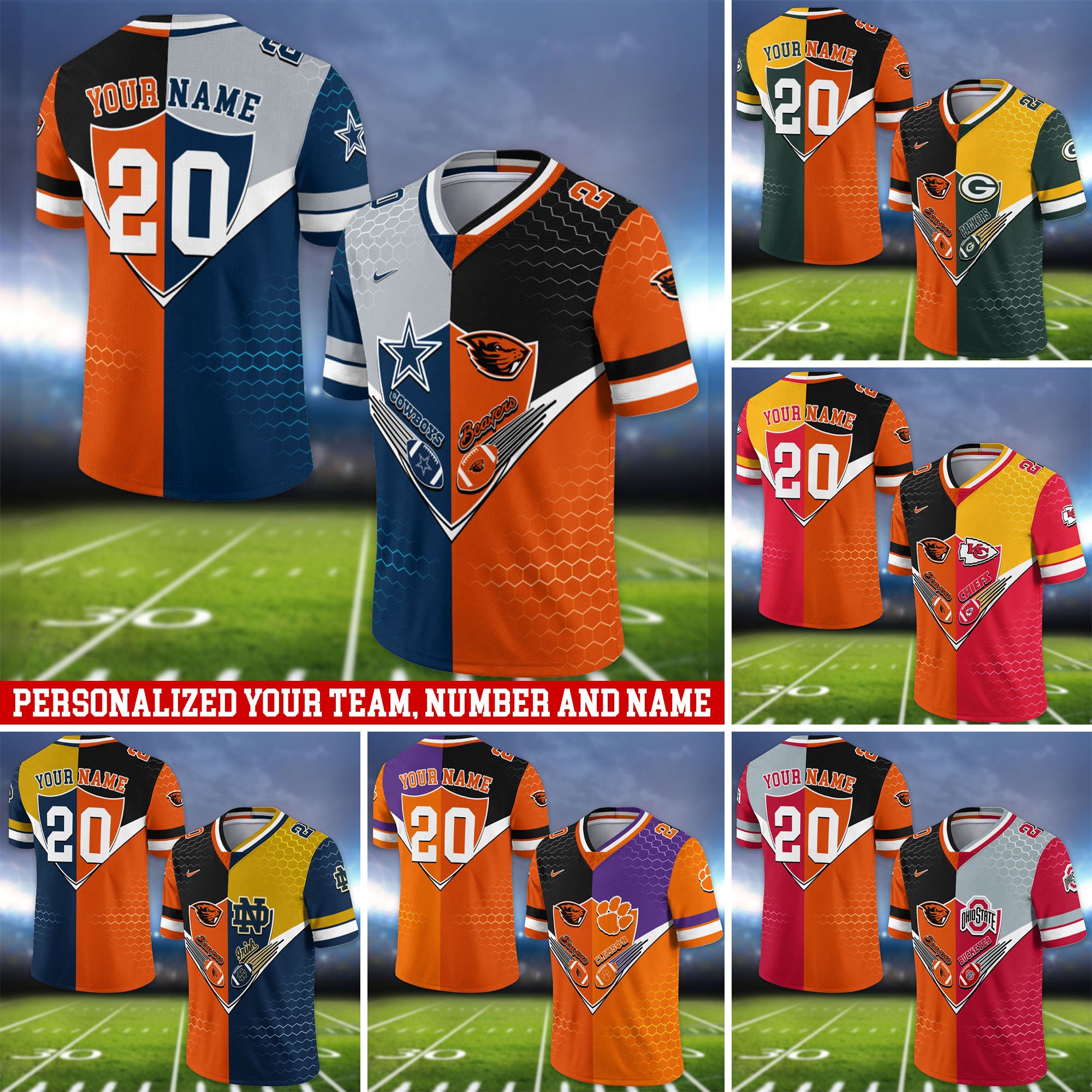 Oregon State Beavers Vneck Football Jersey 2024 Version Custom Your Team Number And Name, Sport Shirts, Sport Gifts ETHY-62997