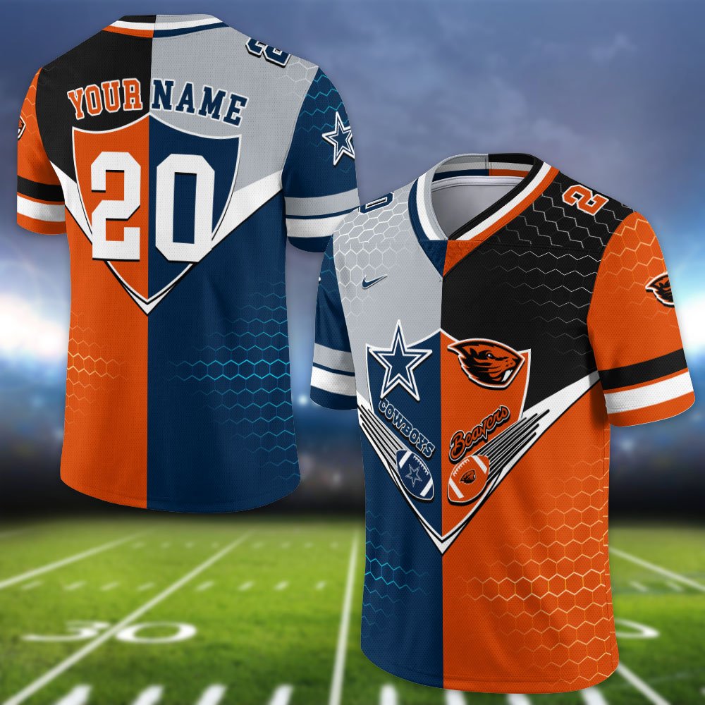 Alternative view of Oregon State Beavers Vneck Football Jersey 2024 Version Custom Your Team Number And Name, Sport Shirts, Sport Gifts ETHY-62997