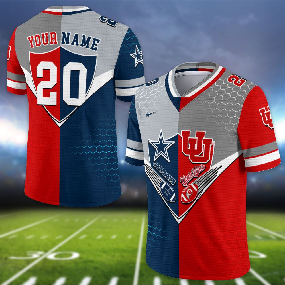 Alternative view of Utah Utes Vneck Football Jersey 2024 Version Custom Your Team Number And Name, Sport Shirts, Sport Gifts ETHY-62997