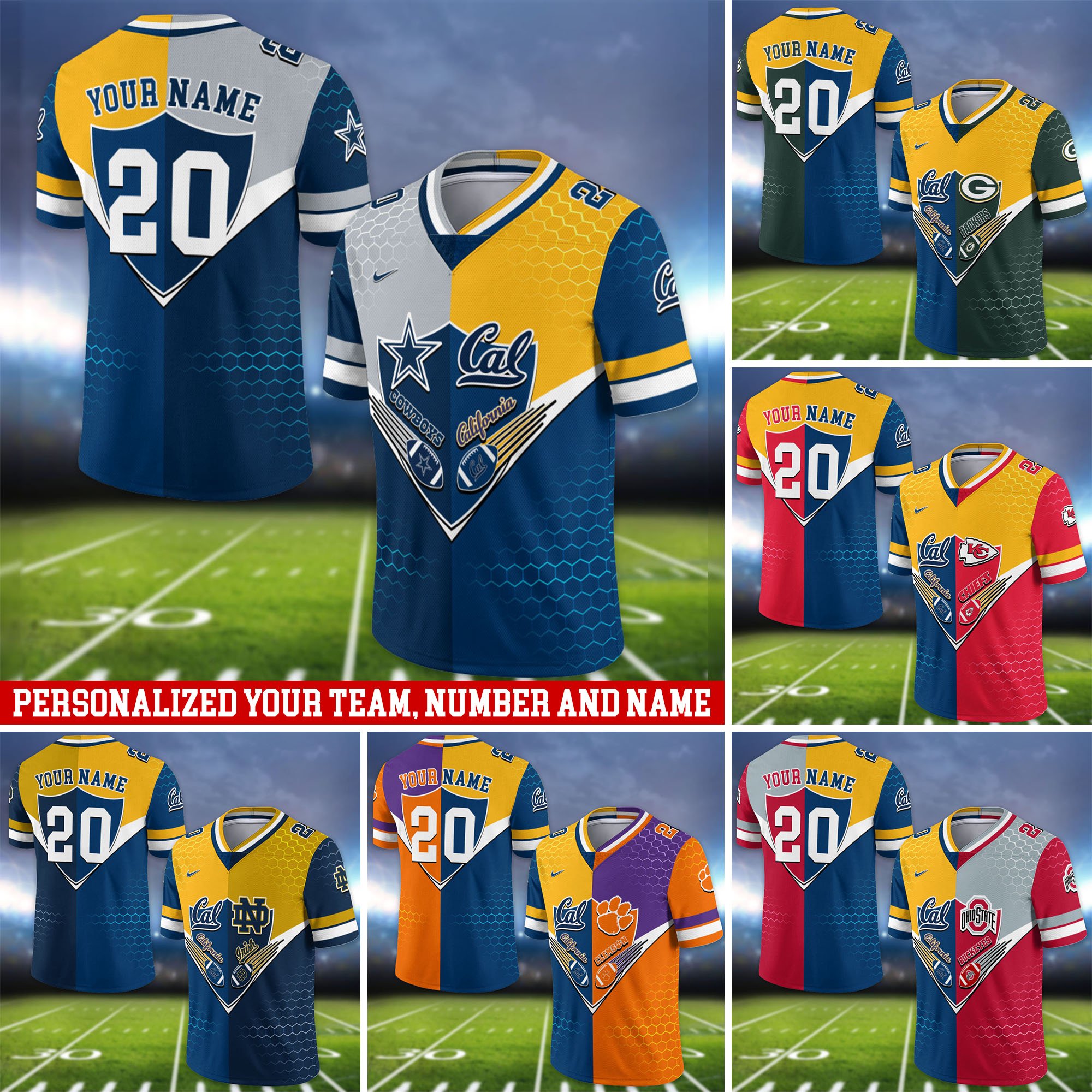 California Golden Bears Vneck Football Jersey 2024 Version Custom Your Team Number And Name, Sport Shirts, Sport Gifts ETHY-62997