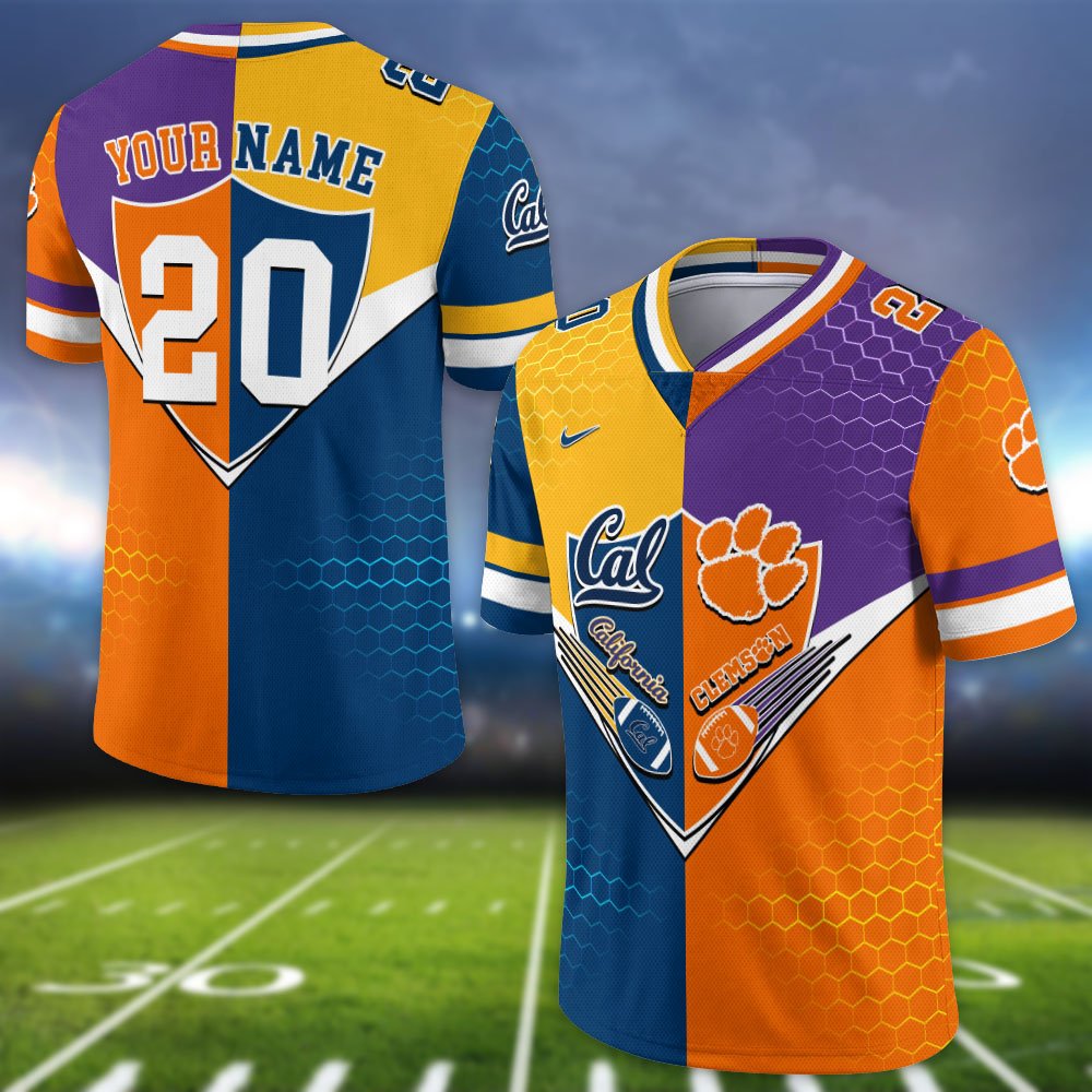 California Golden Bears Vneck Football Jersey 2024 Version Custom Your Team Number And Name, Sport Shirts, Sport Gifts ETHY-62997 - Image 6