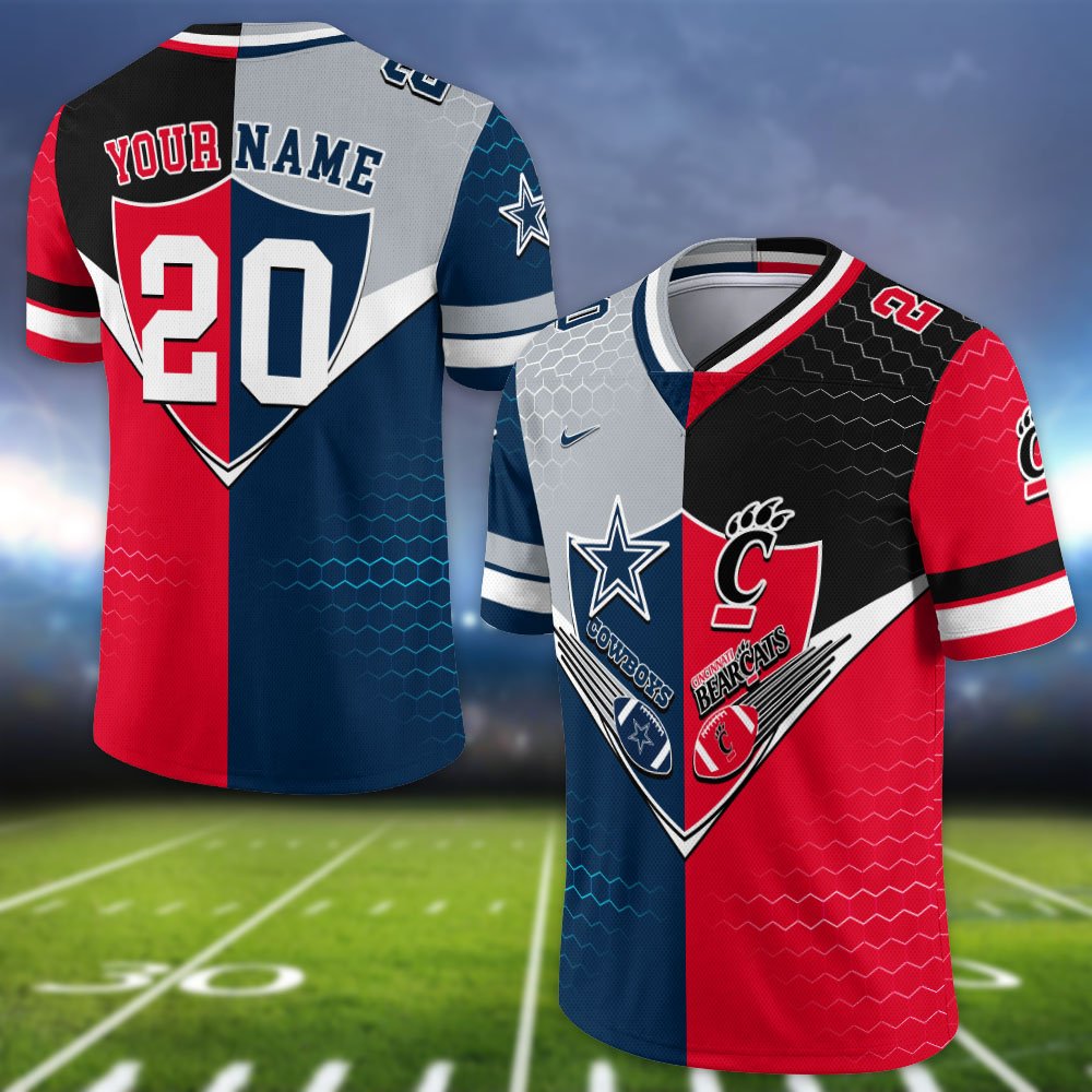 Alternative view of Cincinnati Bearcats Vneck Football Jersey 2024 Version Custom Your Team Number And Name, Sport Shirts, Sport Gifts ETHY-62997
