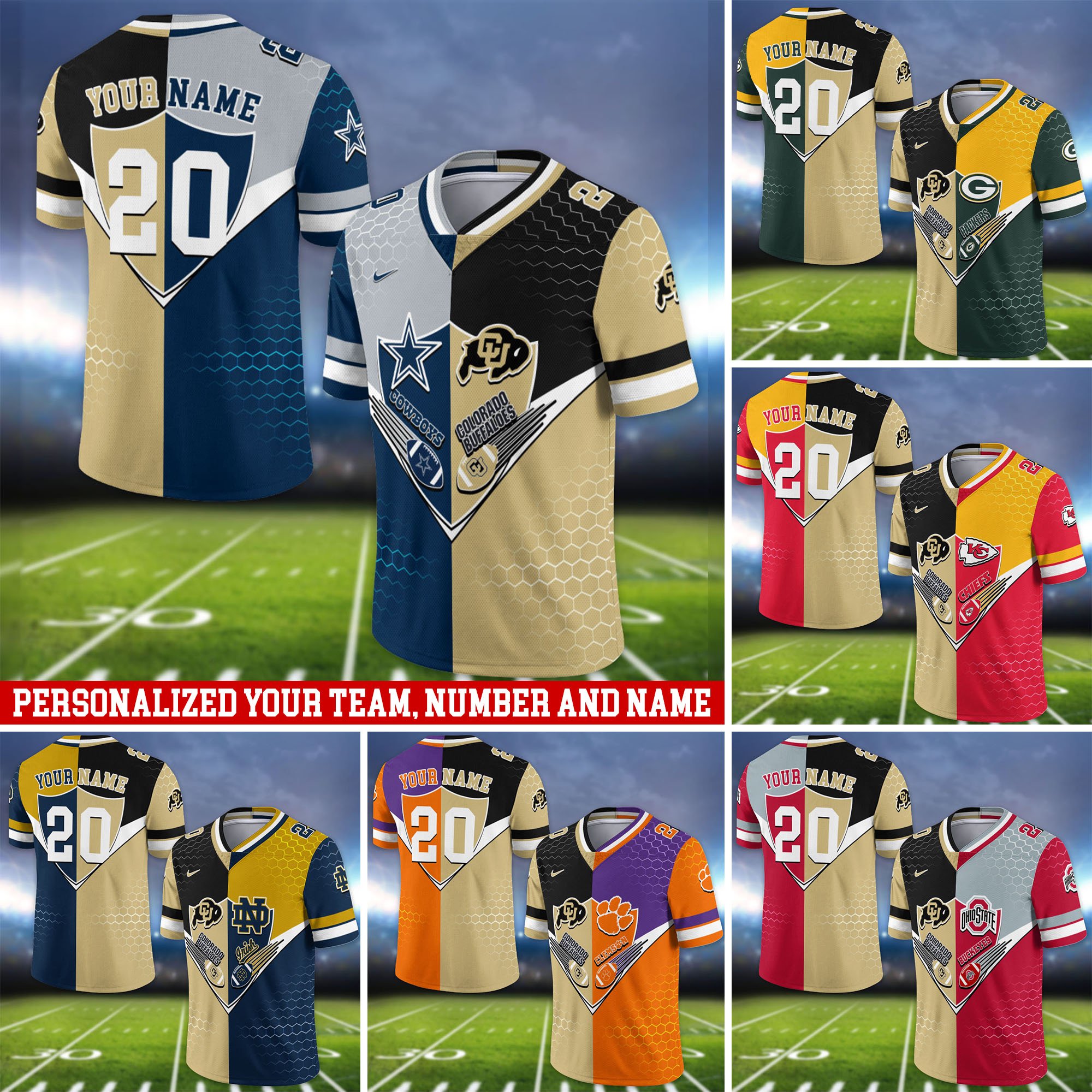 Colorado Buffaloes Vneck Football Jersey 2024 Version Custom Your Team Number And Name, Sport Shirts, Sport Gifts ETHY-62997