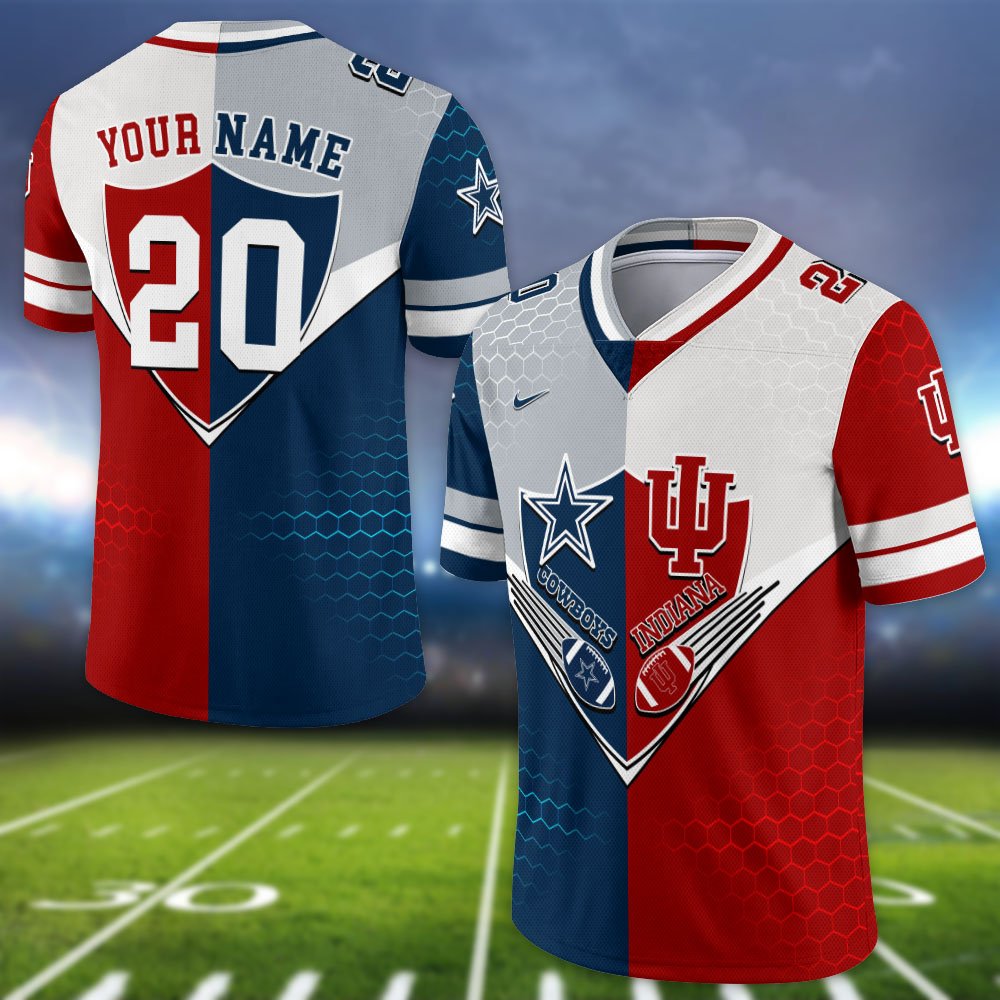 Alternative view of Indiana Hoosiers Vneck Football Jersey 2024 Version Custom Your Team Number And Name, Sport Shirts, Sport Gifts ETHY-62997