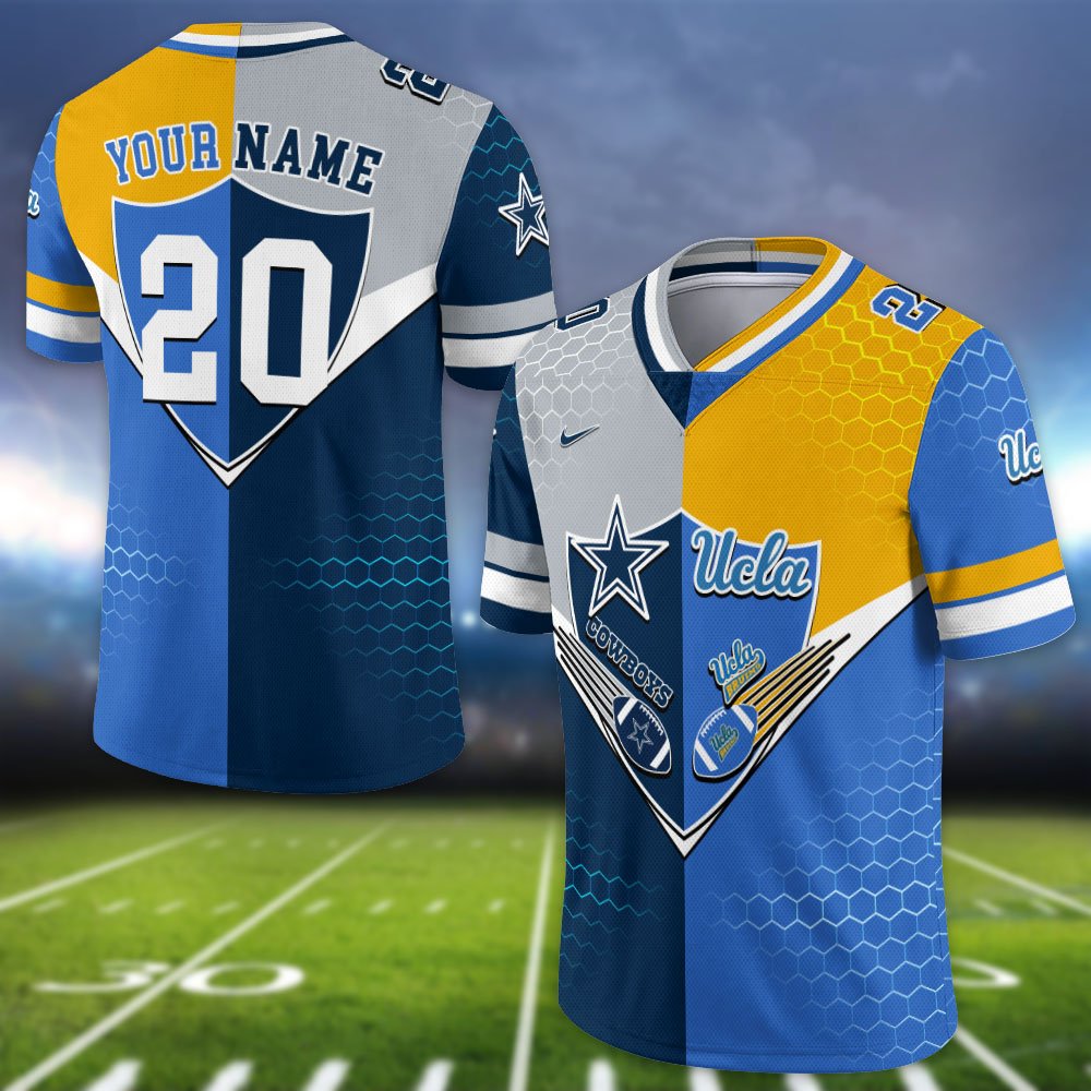 Alternative view of UCLA Bruins Vneck Football Jersey 2024 Version Custom Your Team Number And Name, Sport Shirts, Sport Gifts ETHY-62997
