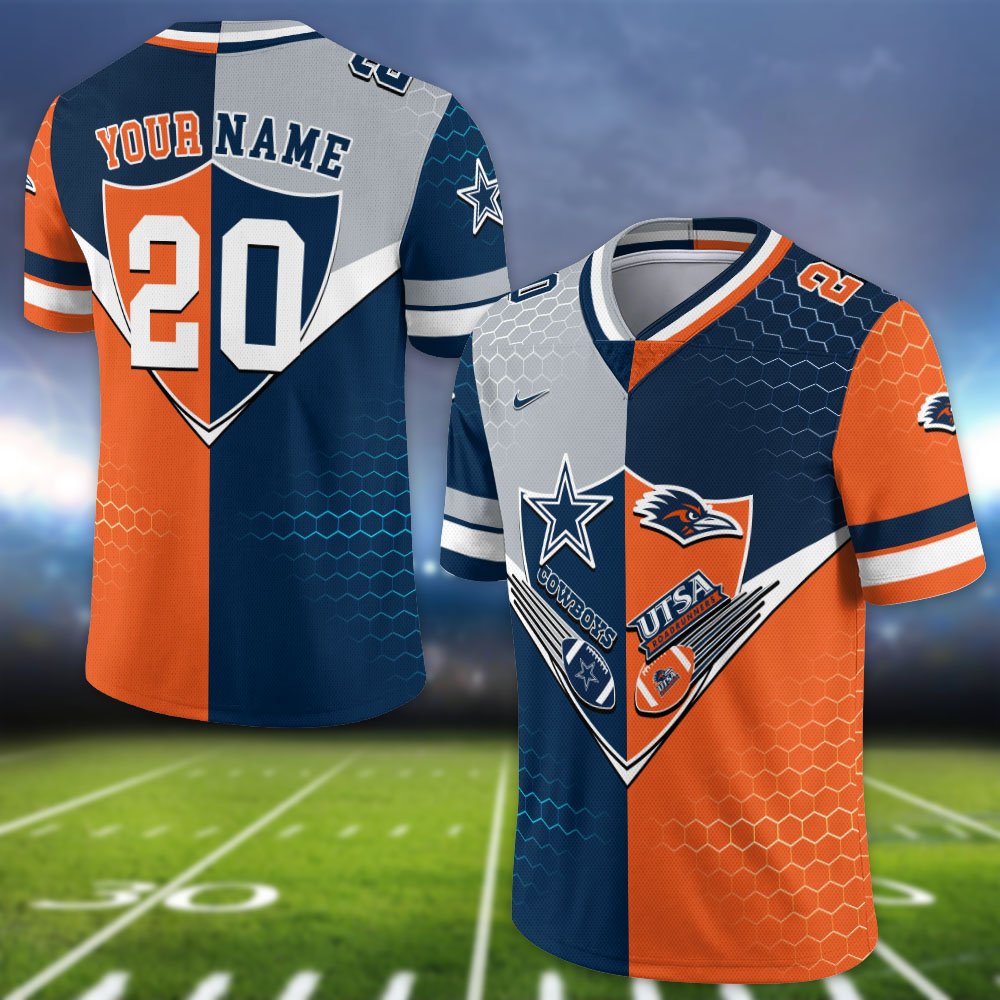 Alternative view of UTSA Roadrunners Vneck Football Jersey 2024 Version Custom Your Team Number And Name, Sport Shirts, Sport Gifts ETHY-62997