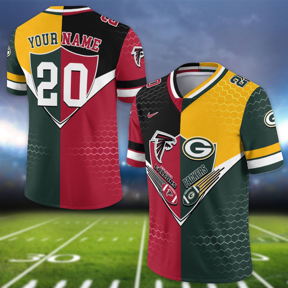 Atlanta Falcons Vneck Football Jersey 2024 Version Custom Your Team Number And Name, Sport Shirts, Sport Gifts ETHY-62997 - Image 3