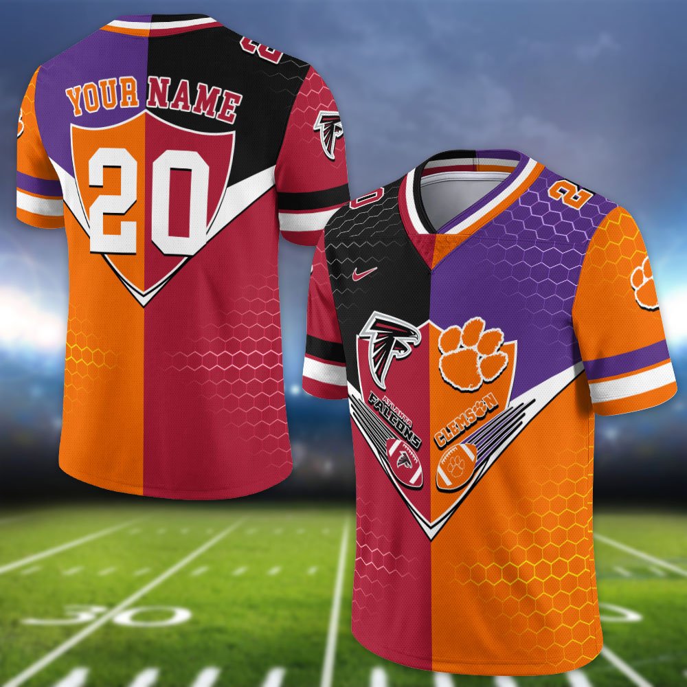 Atlanta Falcons Vneck Football Jersey 2024 Version Custom Your Team Number And Name, Sport Shirts, Sport Gifts ETHY-62997 - Image 6