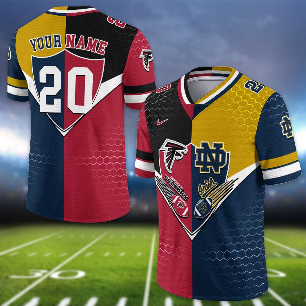 Atlanta Falcons Vneck Football Jersey 2024 Version Custom Your Team Number And Name, Sport Shirts, Sport Gifts ETHY-62997 - Image 7