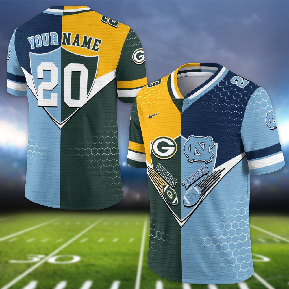 Alternative view of Green Bay Packers Vneck Football Jersey 2024 Version Custom Your Team Number And Name, Sport Shirts, Sport Gifts ETHY-62997