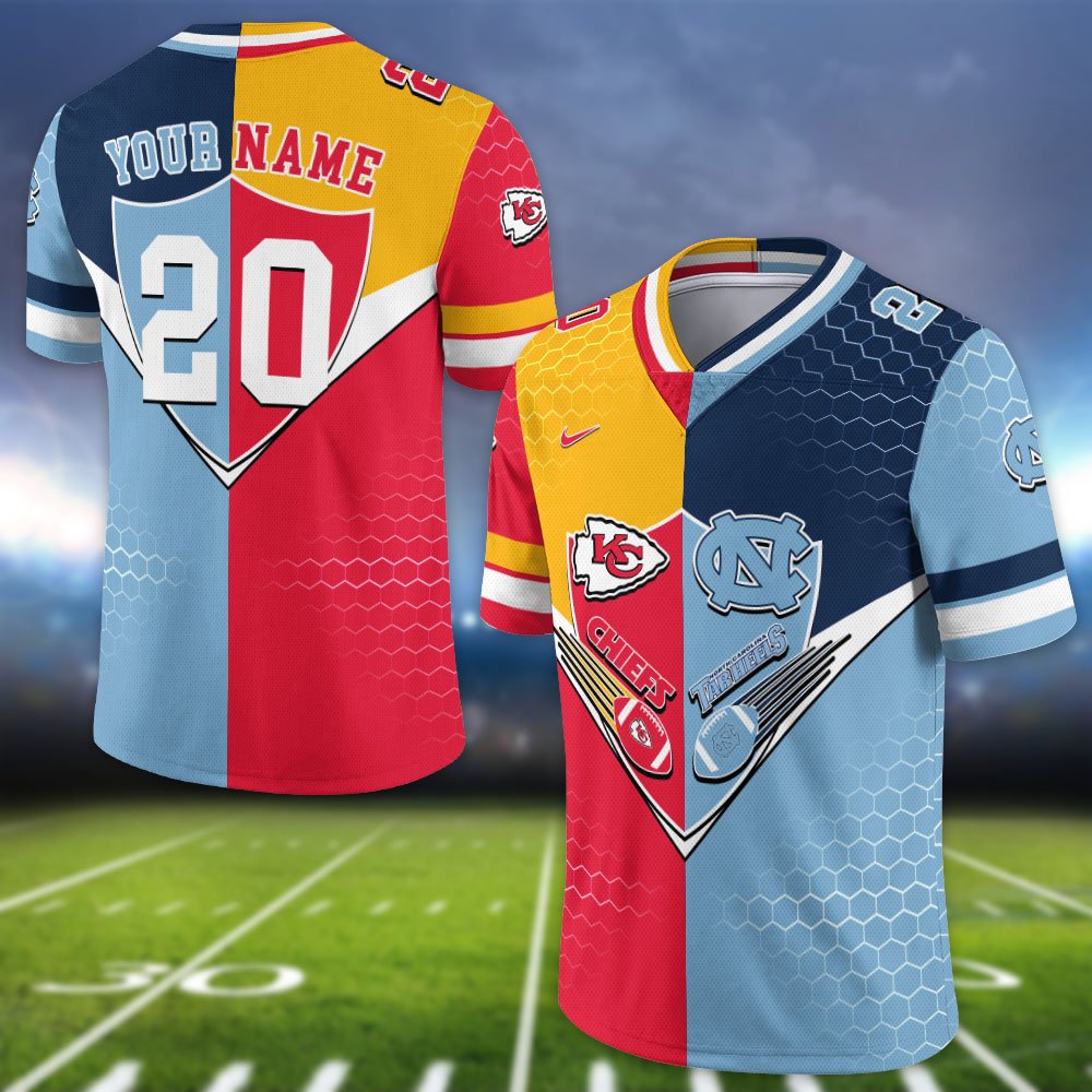 Alternative view of Kansas City Chiefs Vneck Football Jersey 2024 Version Custom Your Team Number And Name, Sport Shirts, Sport Gifts ETHY-62997