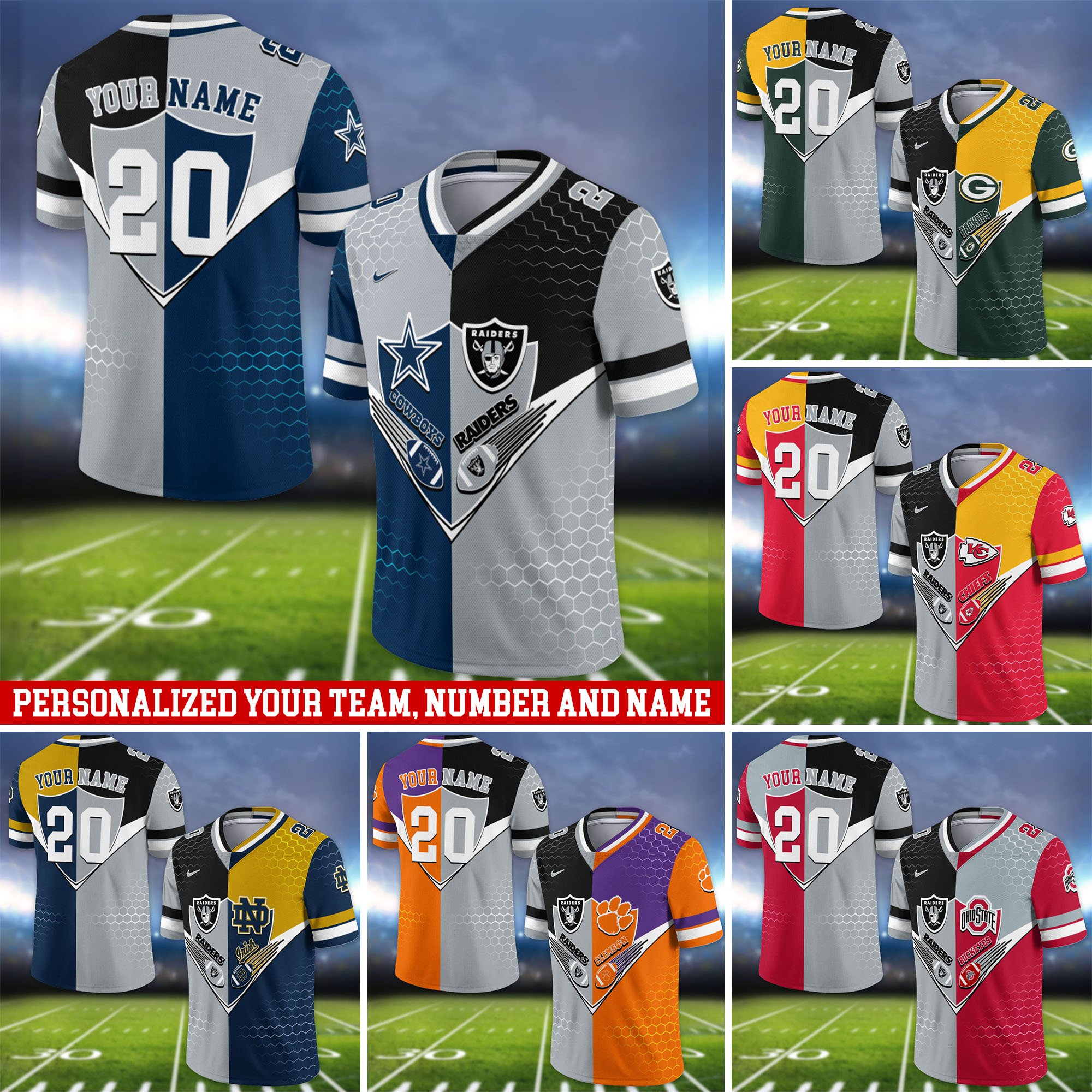Las Vegas Raiders Vneck Football Jersey 2024 Version Custom Your Team Number And Name, Sport Shirts, Sport Gifts ETHY-62997