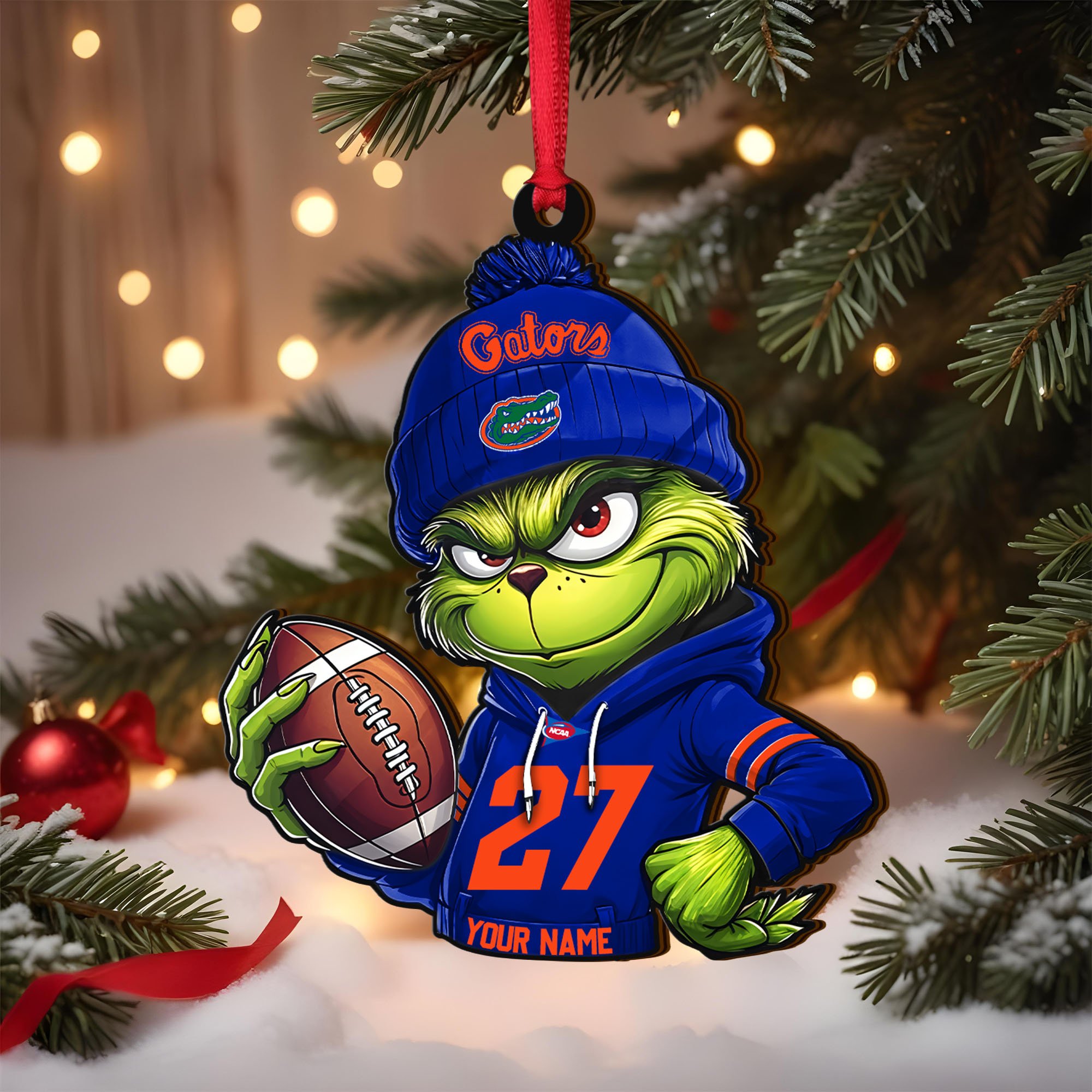 Florida Gators Wooden Ornament 2025 Version Custom Name And Number, Sport Team Ornament For Fans, Sport Gifts ETRG-63012