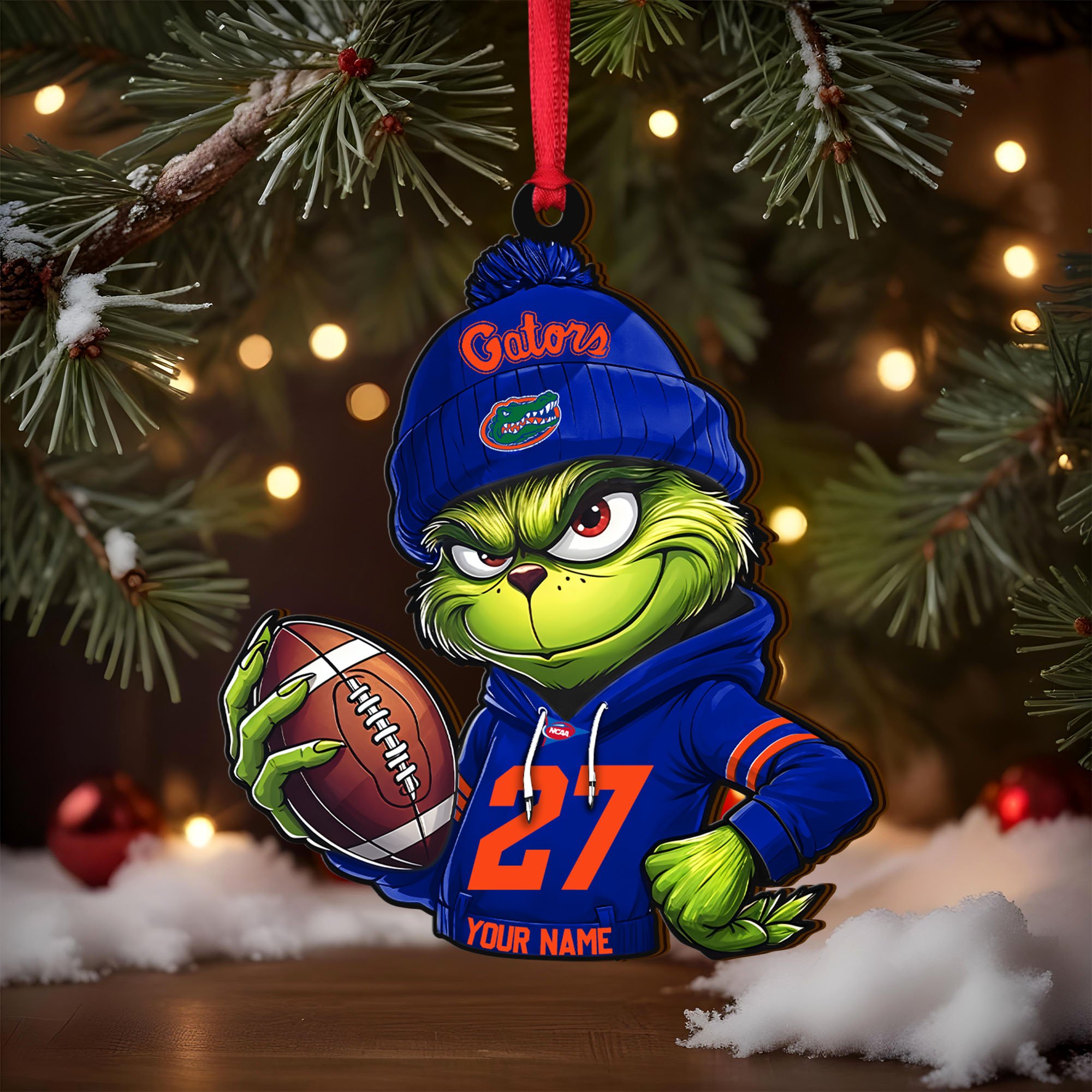 Alternative view of Florida Gators Wooden Ornament 2025 Version Custom Name And Number, Sport Team Ornament For Fans, Sport Gifts ETRG-63012