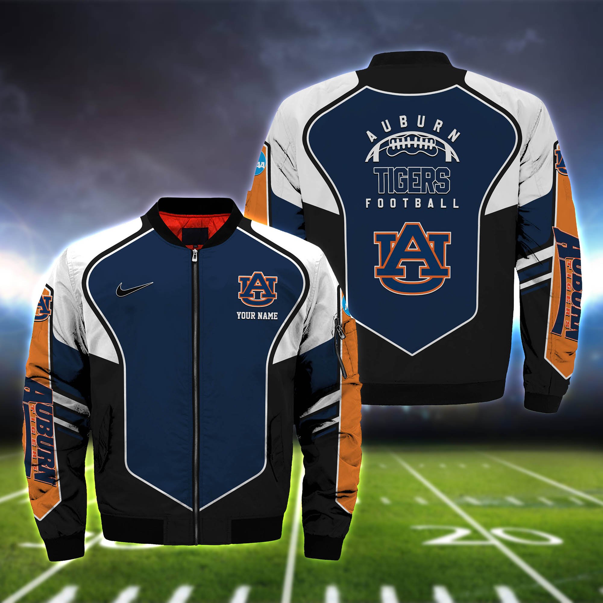 Auburn Tigers Bomber Jacket 2024 Version Custom Name, Sport Team Jacket For Fans ETHY-122036