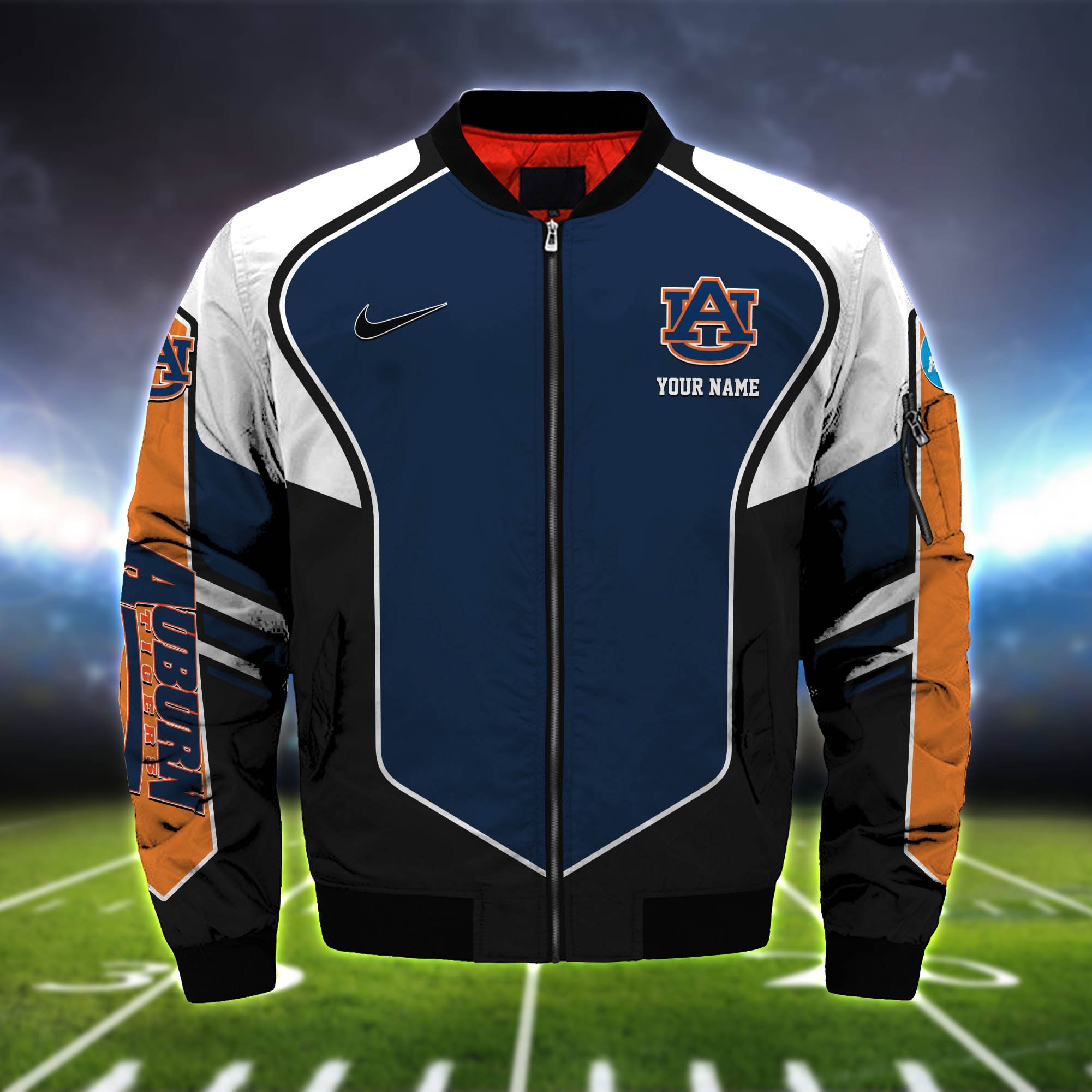Alternative view of Auburn Tigers Bomber Jacket 2024 Version Custom Name, Sport Team Jacket For Fans ETHY-122036