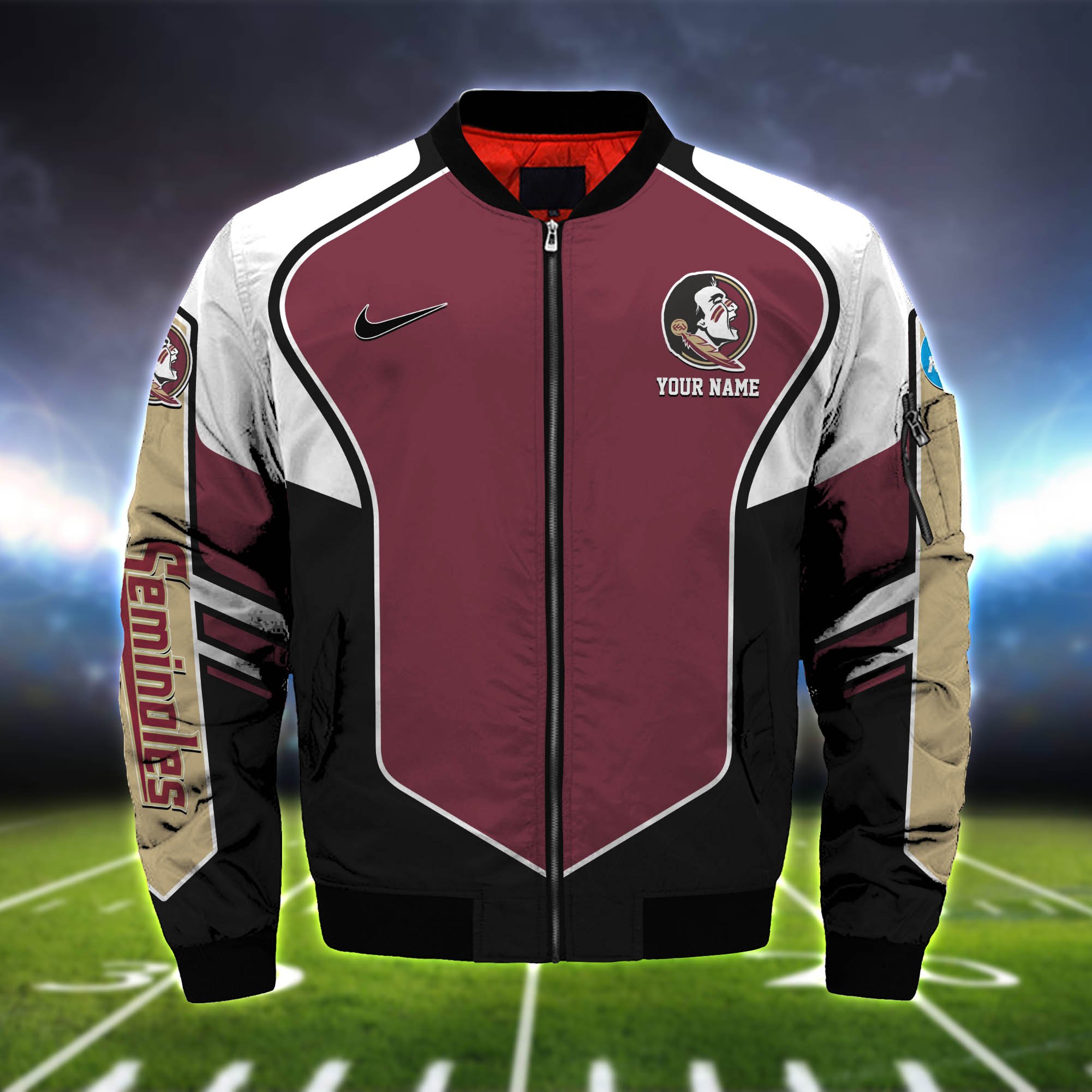 Alternative view of Florida State Seminoles Bomber Jacket 2024 Version Custom Name, Sport Team Jacket For Fans ETHY-122036