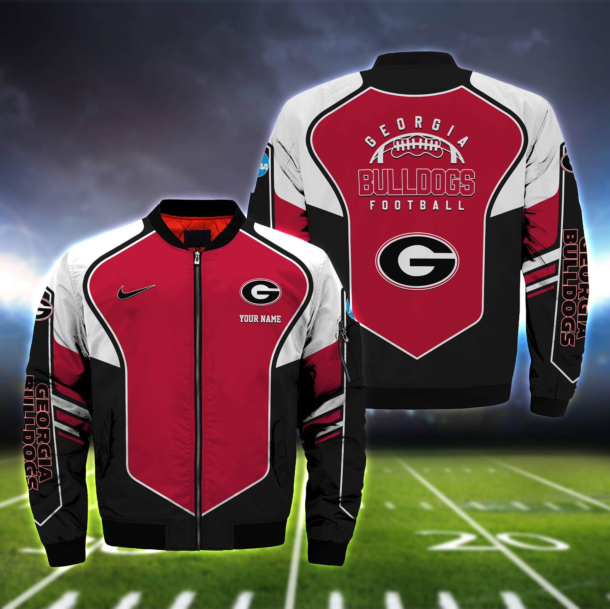 Georgia Bulldogs Bomber Jacket 2024 Version Custom Name, Sport Team Jacket For Fans ETHY-122036