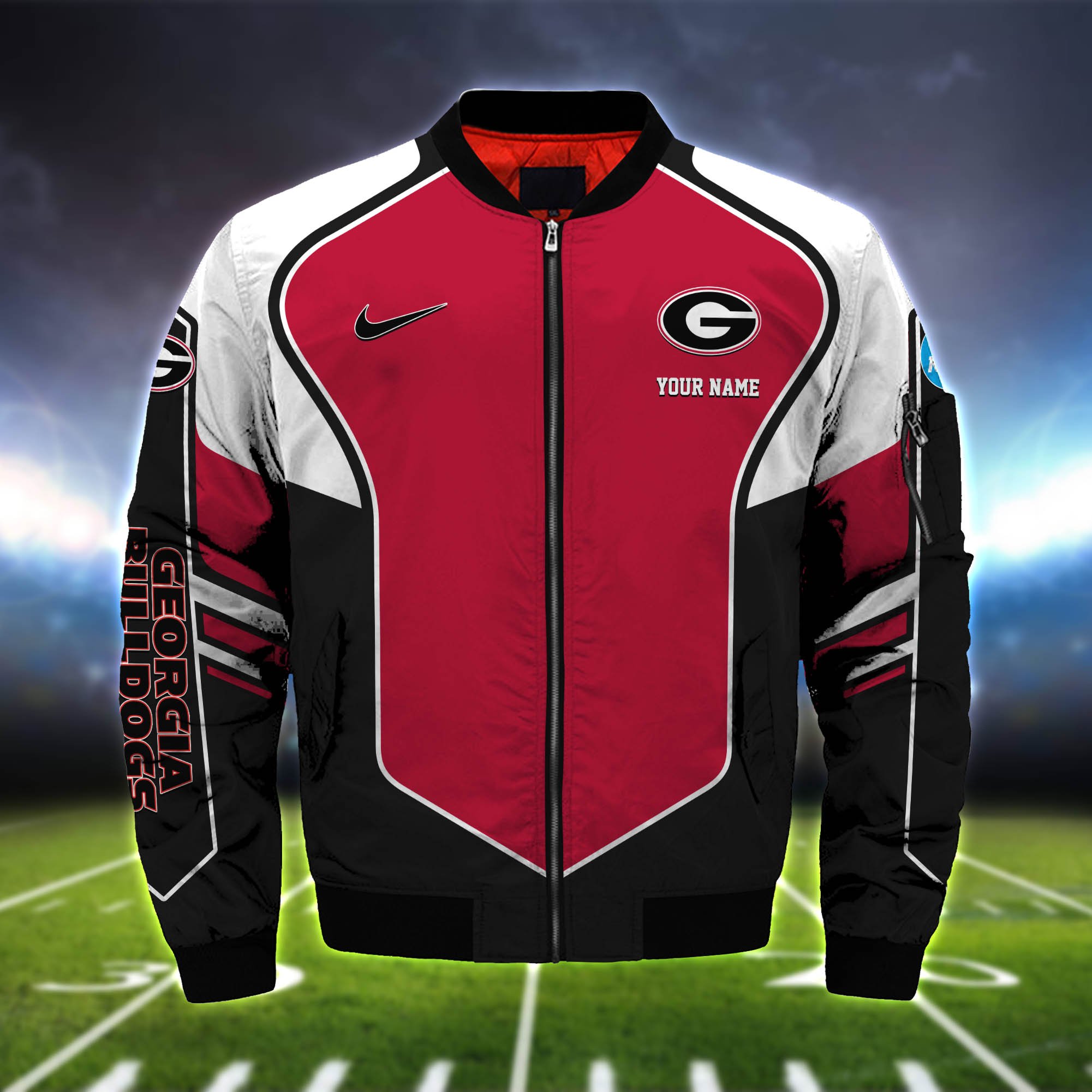 Alternative view of Georgia Bulldogs Bomber Jacket 2024 Version Custom Name, Sport Team Jacket For Fans ETHY-122036
