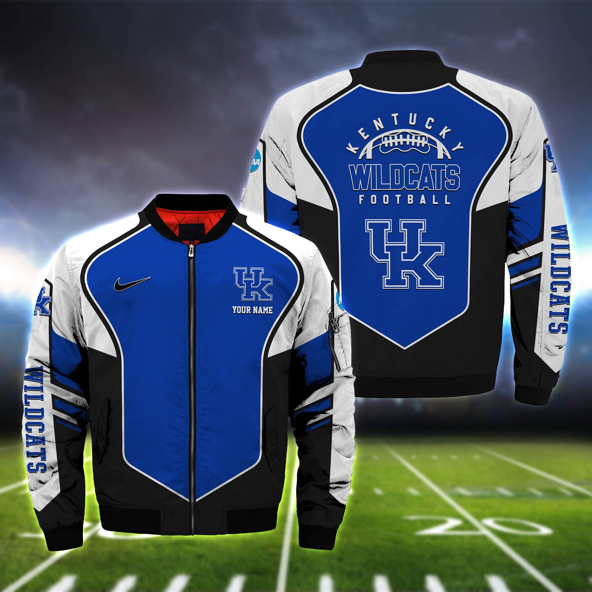 Kentucky Wildcats Bomber Jacket 2024 Version Custom Name, Sport Team Jacket For Fans ETHY-122036