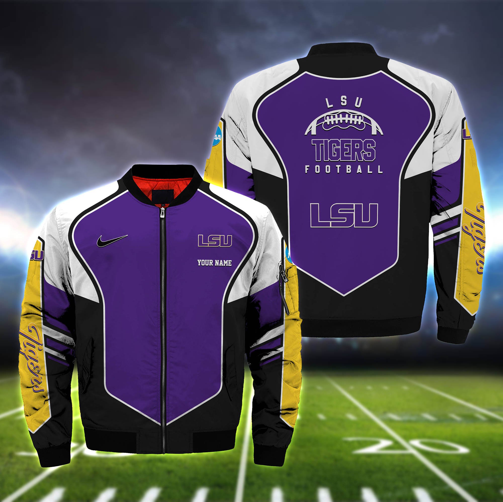 LSU TIGERS Bomber Jacket 2024 Version Custom Name, Sport Team Jacket For Fans ETHY-122036