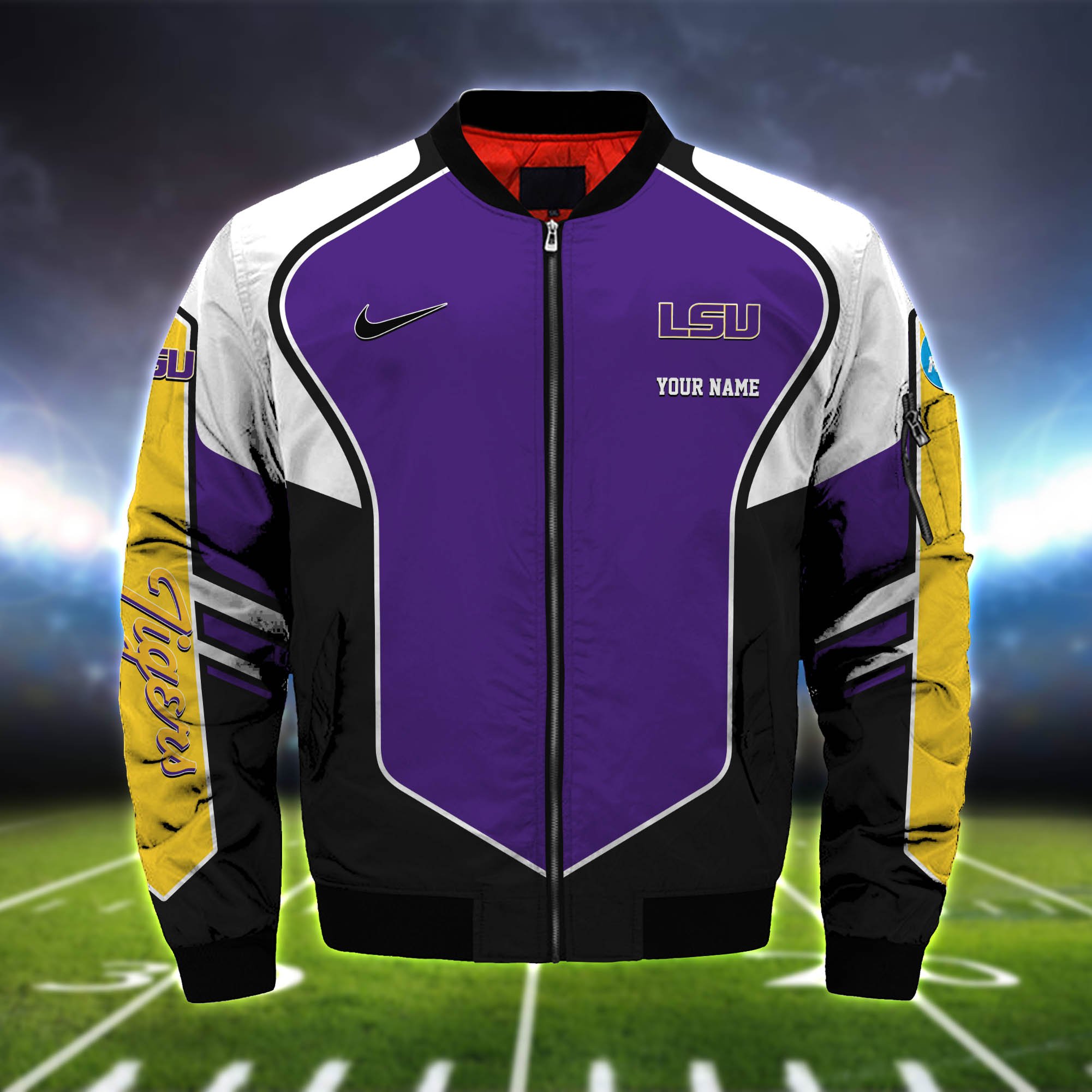 Alternative view of LSU TIGERS Bomber Jacket 2024 Version Custom Name, Sport Team Jacket For Fans ETHY-122036