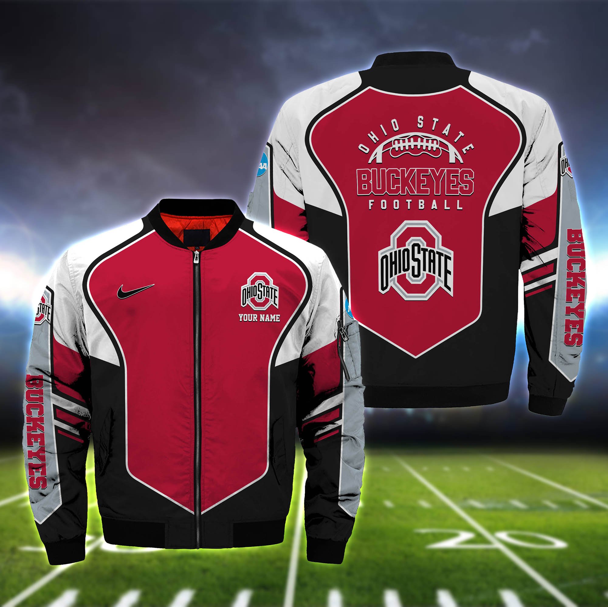 Ohio State Buckeyes Bomber Jacket 2024 Version Custom Name, Sport Team Jacket For Fans ETHY-122036