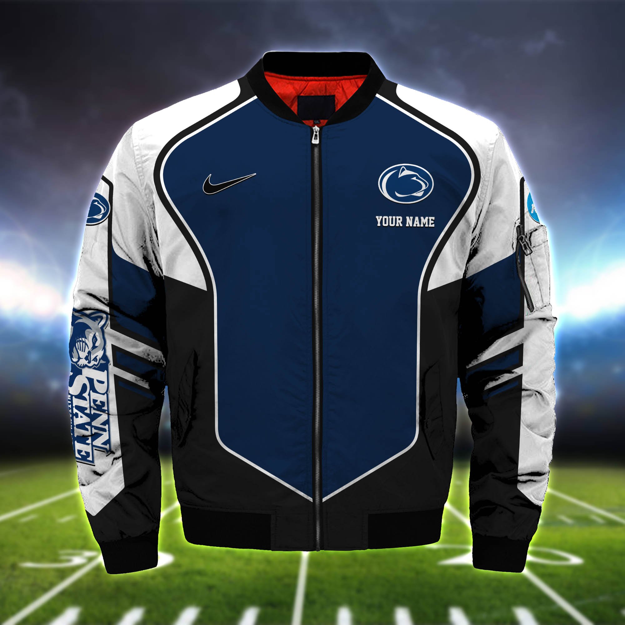 Alternative view of Penn State Nittany Lions Bomber Jacket 2024 Version Custom Name, Sport Team Jacket For Fans ETHY-122036
