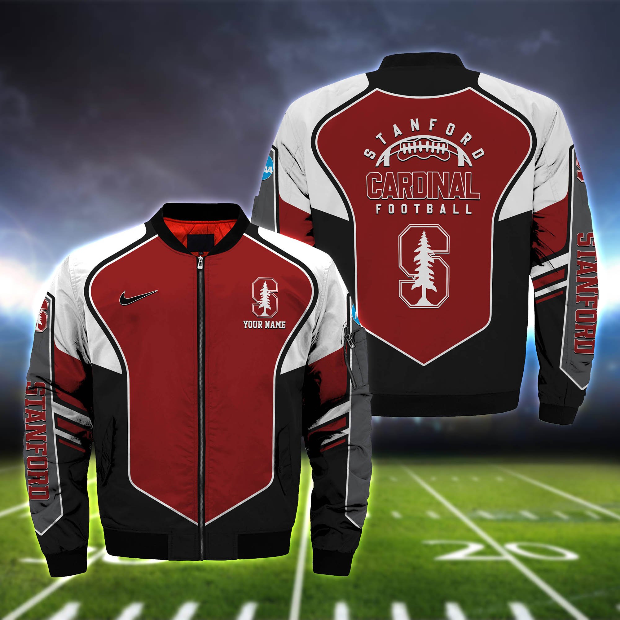 Stanford Cardinal Bomber Jacket 2024 Version Custom Name, Sport Team Jacket For Fans ETHY-122036