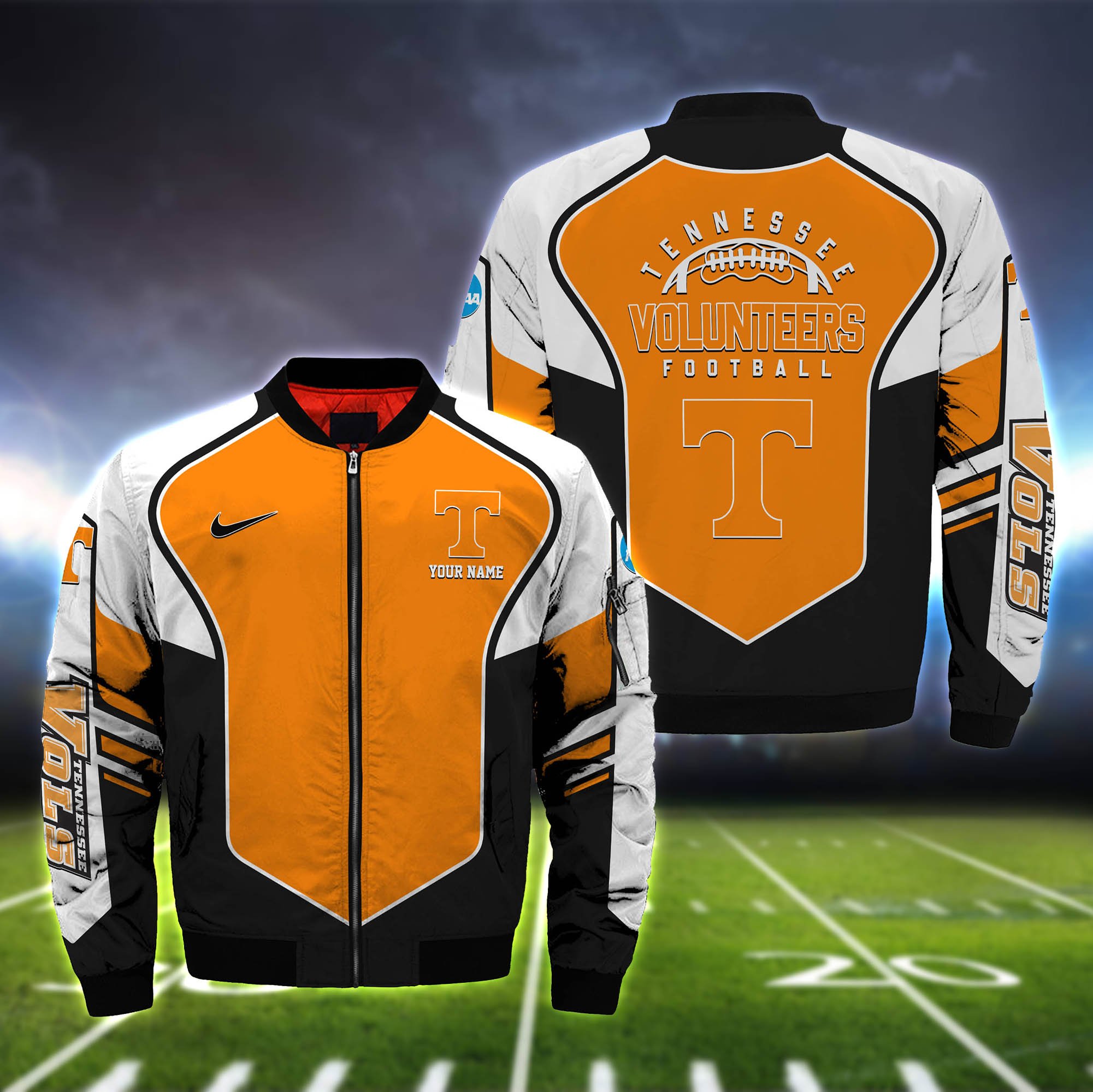 Tennessee Volunteers Bomber Jacket 2024 Version Custom Name, Sport Team Jacket For Fans ETHY-122036