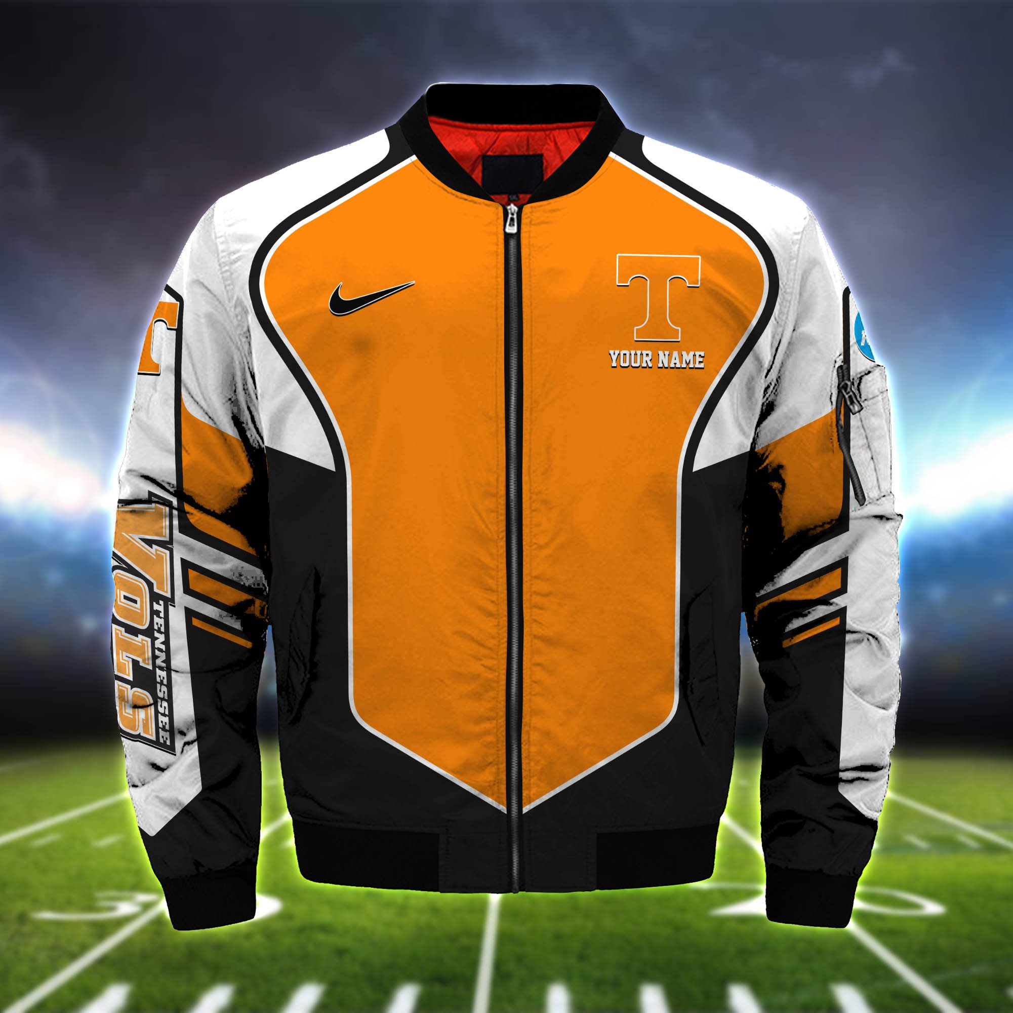 Alternative view of Tennessee Volunteers Bomber Jacket 2024 Version Custom Name, Sport Team Jacket For Fans ETHY-122036