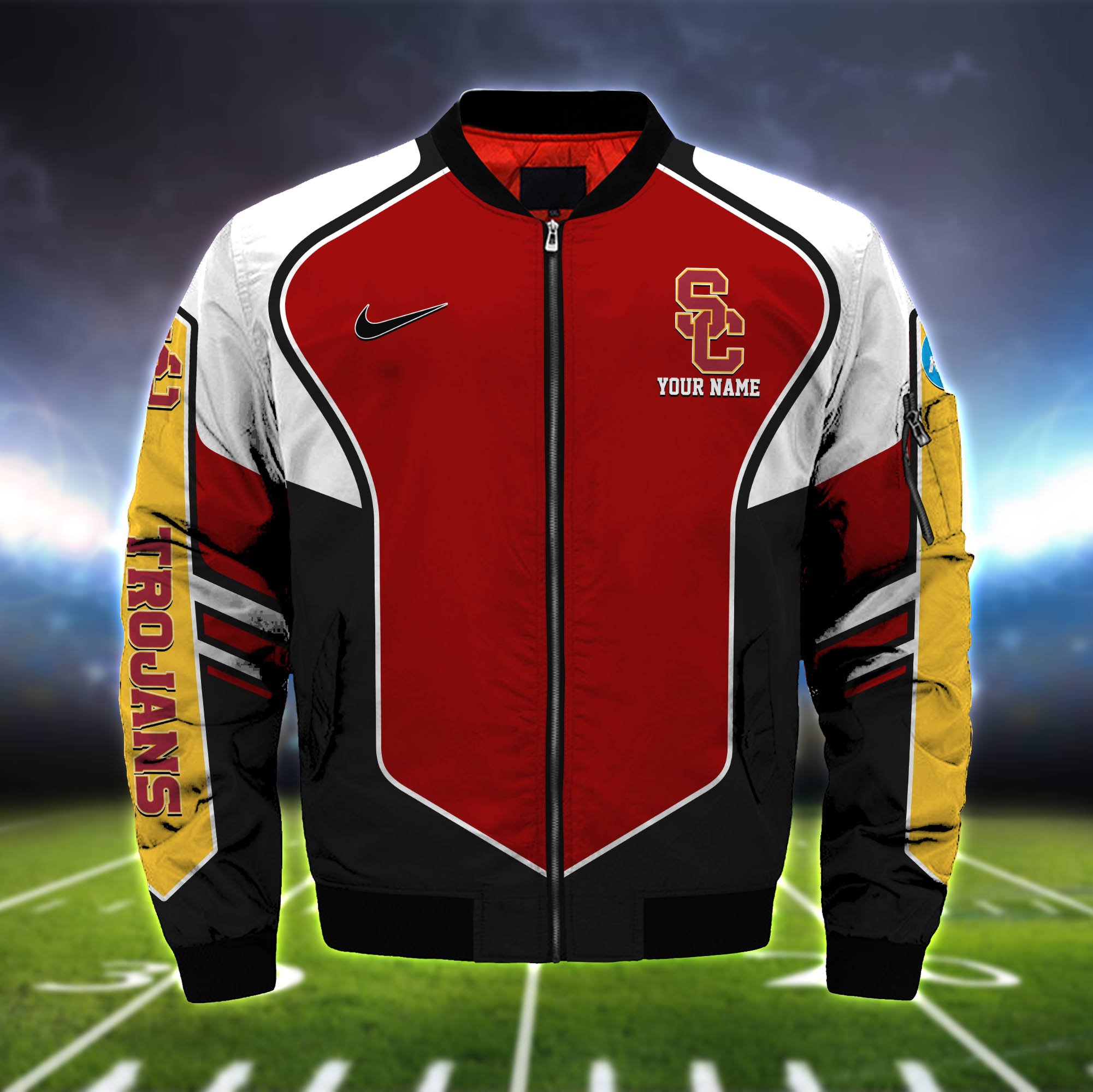 Alternative view of USC Trojans Bomber Jacket 2024 Version Custom Name, Sport Team Jacket For Fans ETHY-122036