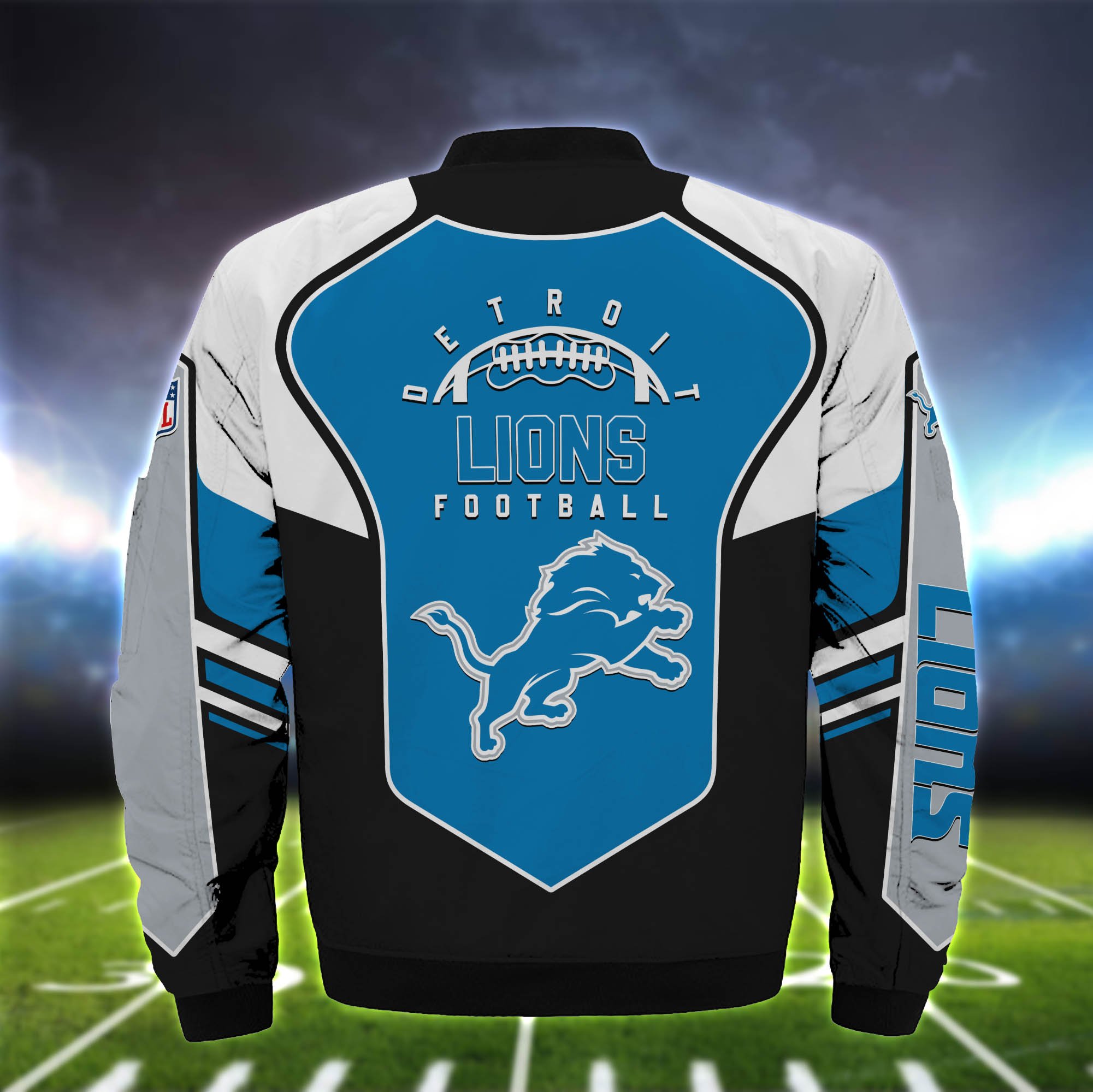 Detroit Lions Bomber Jacket 2024 Version Custom Name, Sport Team Jacket For Fans ETHY-122036 - Image 3