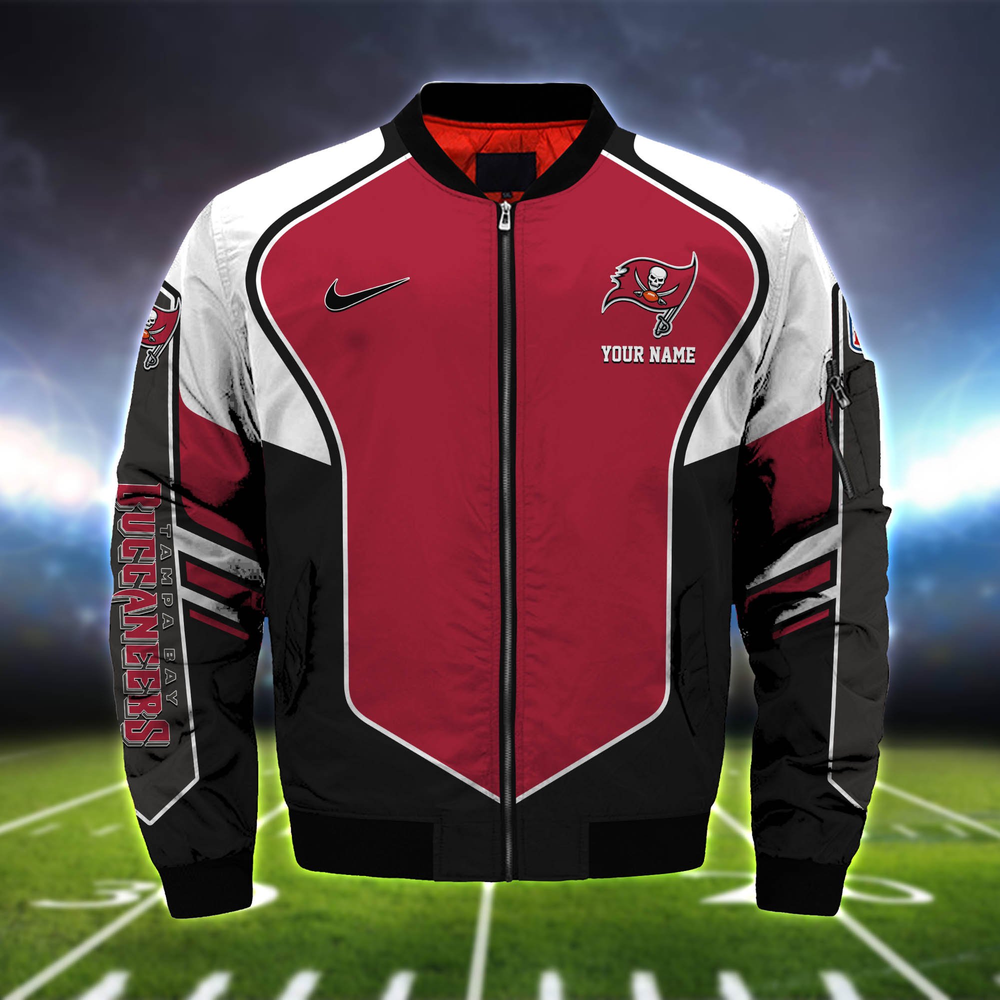 Alternative view of Tampa Bay Buccaneers Bomber Jacket 2024 Version Custom Name, Sport Team Jacket For Fans ETHY-122036
