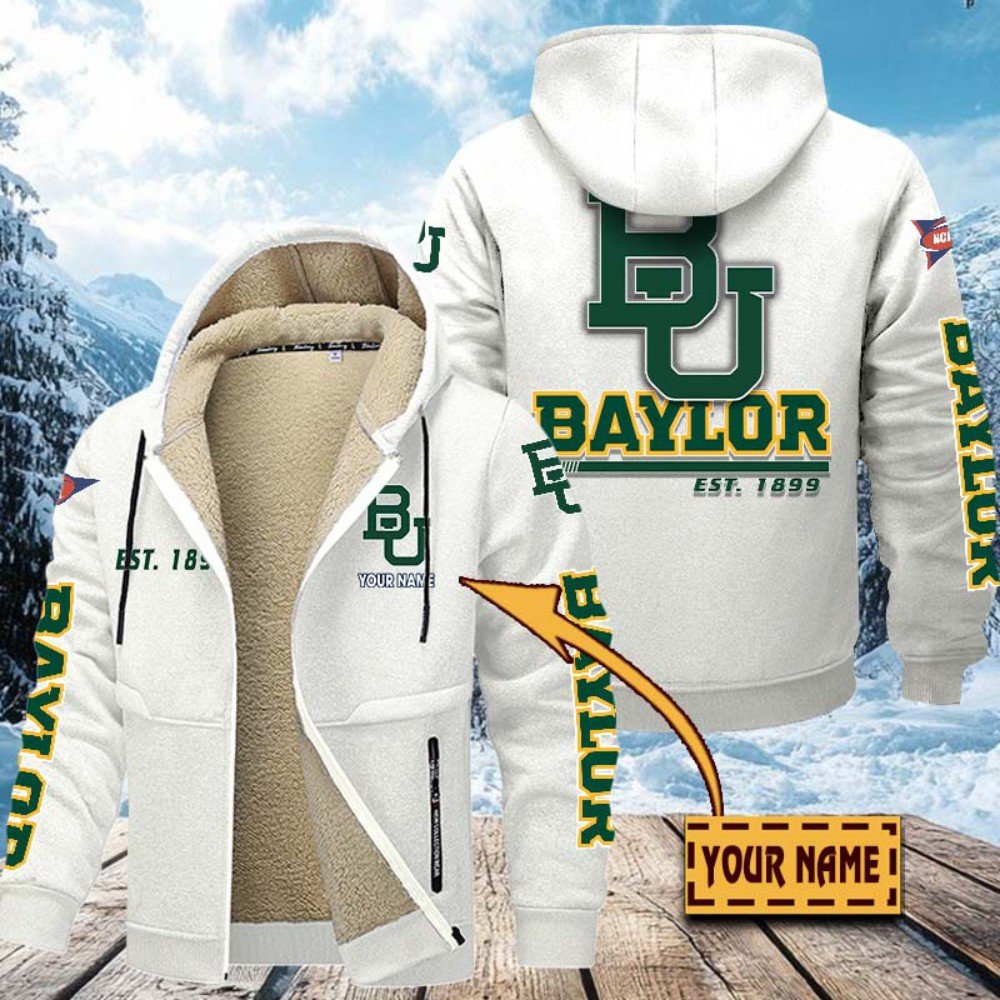 Alternative view of Baylor Bears Hoodie Zip Velvet Coat Custom Your Name, Sport Jacket, Gifts For Fan EHIVM-1224112