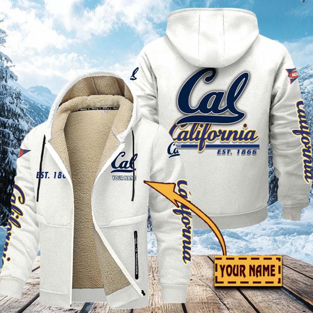 Alternative view of California Golden Bears Hoodie Zip Velvet Coat Custom Your Name, Sport Jacket, Gifts For Fan EHIVM-1224112
