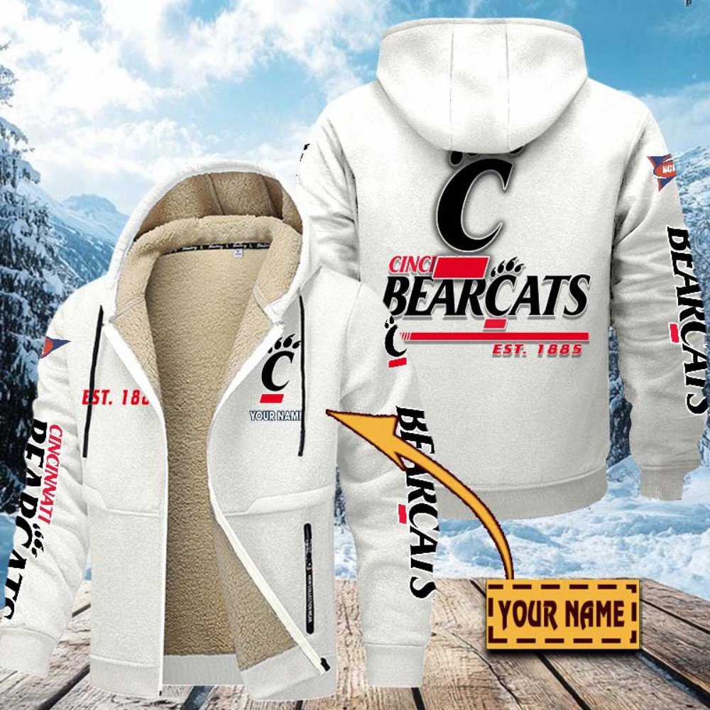 Alternative view of Cincinnati Bearcats Hoodie Zip Velvet Coat Custom Your Name, Sport Jacket, Gifts For Fan EHIVM-1224112