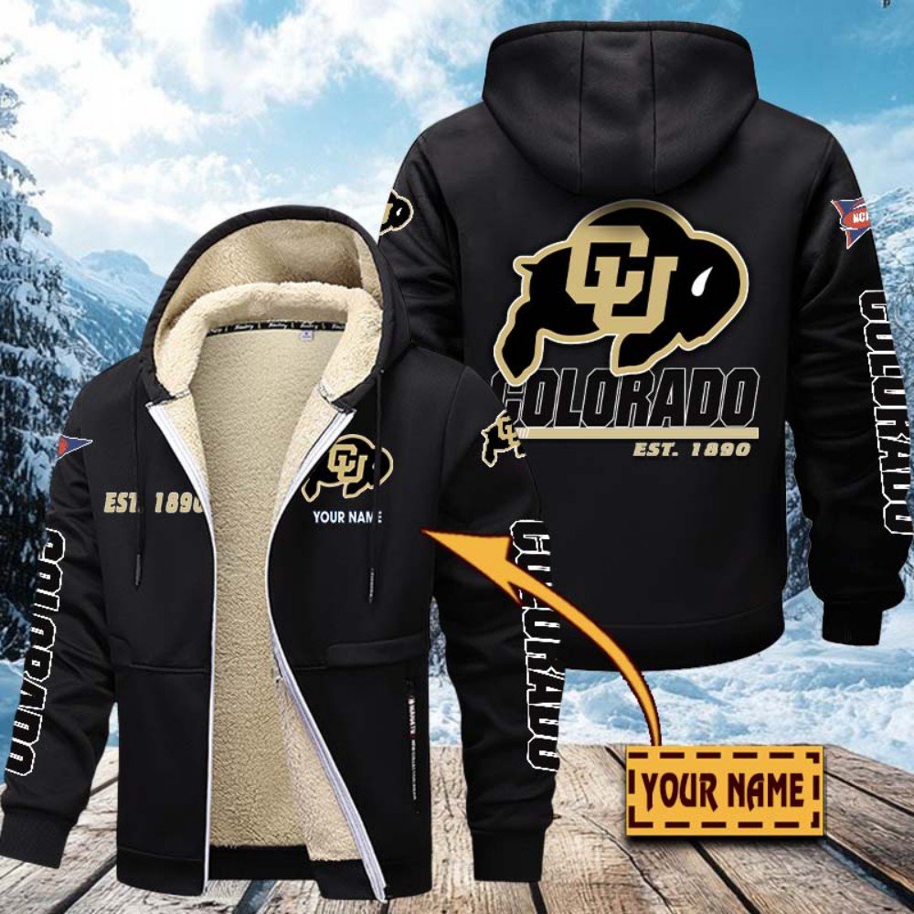 Colorado Buffaloes Hoodie Zip Velvet Coat Custom Your Name, Sport Jacket, Gifts For Fan EHIVM-1224112